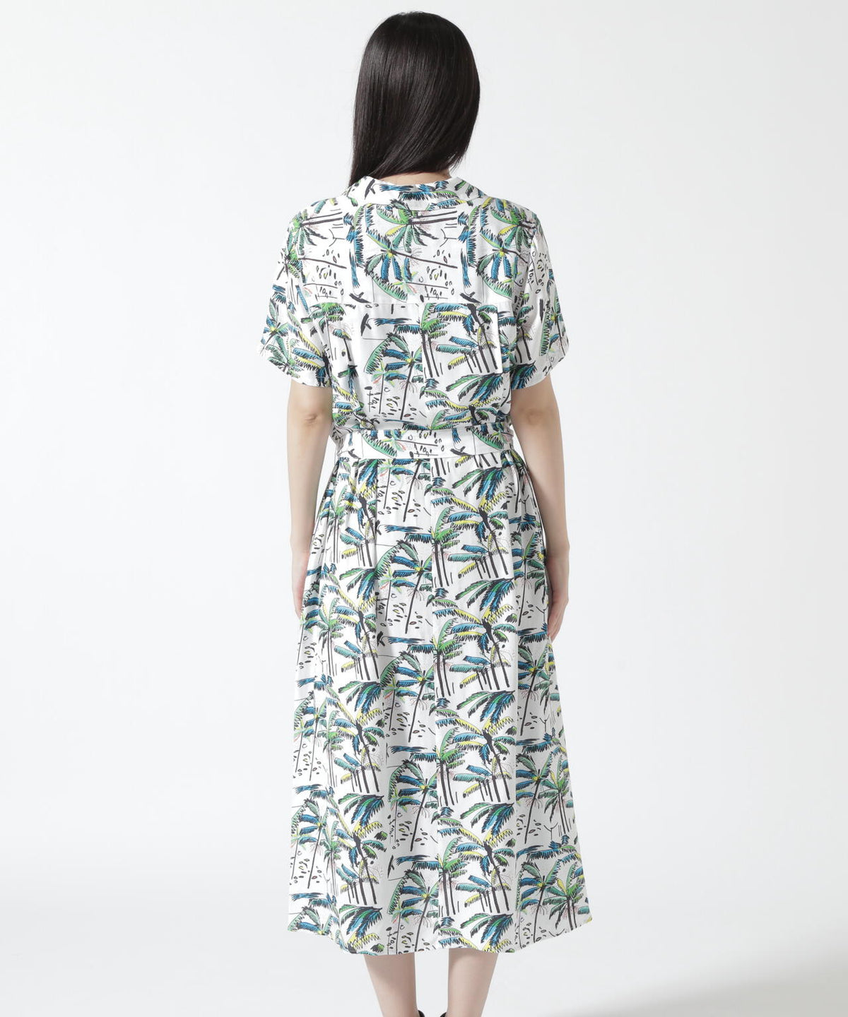 Aloha Blossom/アロハ ブロッサム/PALM TREE DRESS WHITE