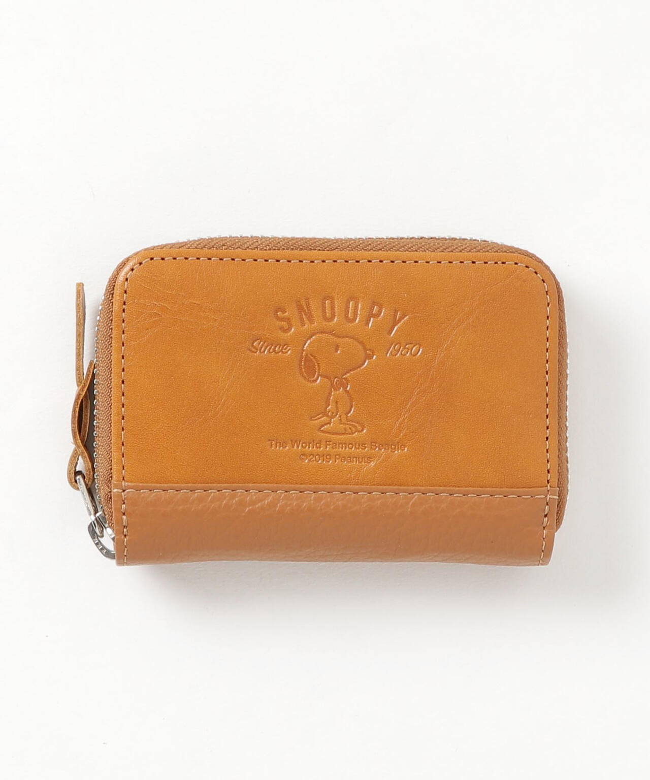 SNOOPY LEATHER COLLECTION/スヌーピーレザーコレクション/蝶ネクタイ Rドル入れ財布