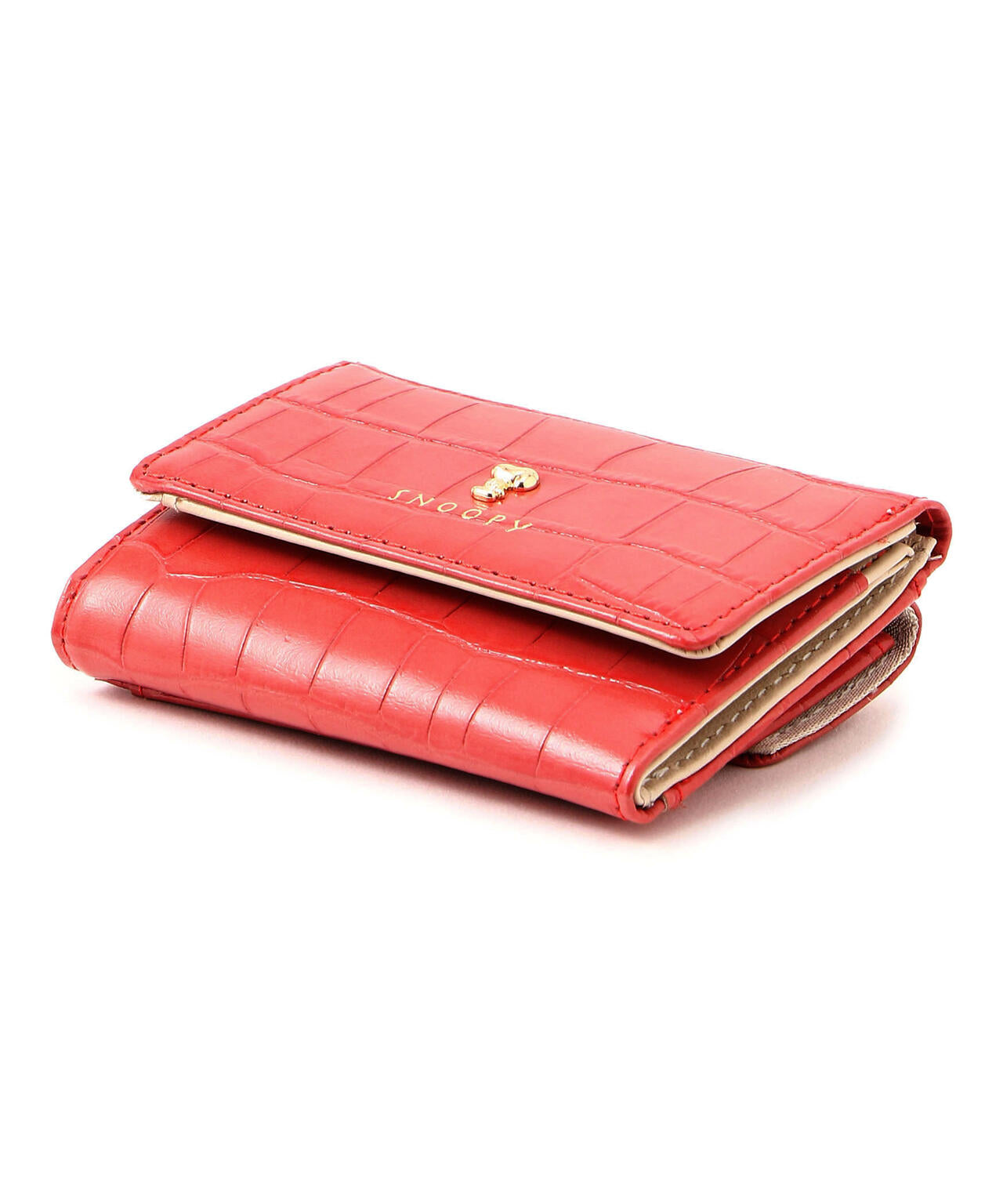 SNOOPY LEATHER COLLECTION/スヌーピーレザーコレクション/クロコシリーズ/三つ折れ束入れ