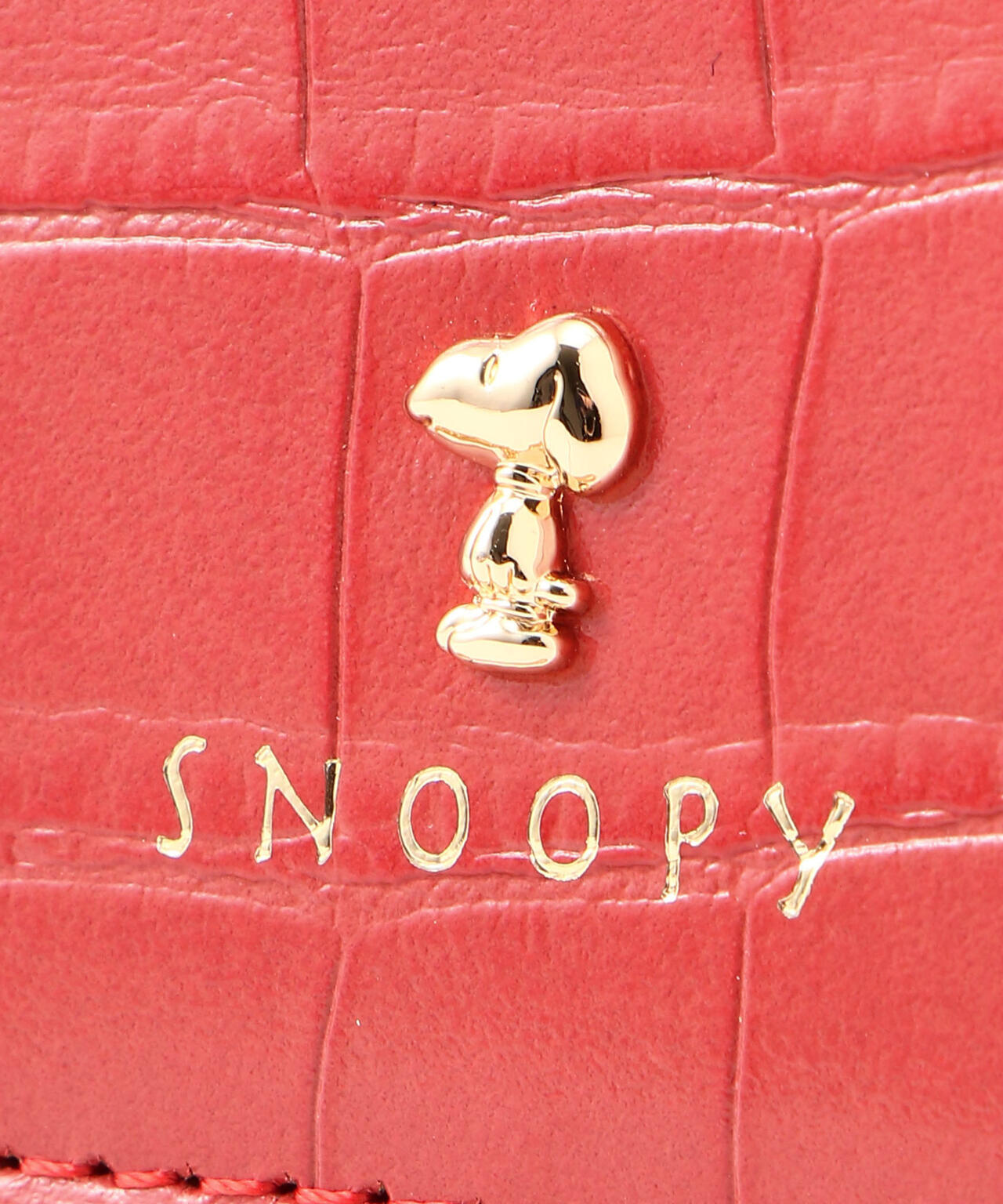 SNOOPY LEATHER COLLECTION/スヌーピーレザーコレクション/クロコシリーズ/三つ折れ束入れ