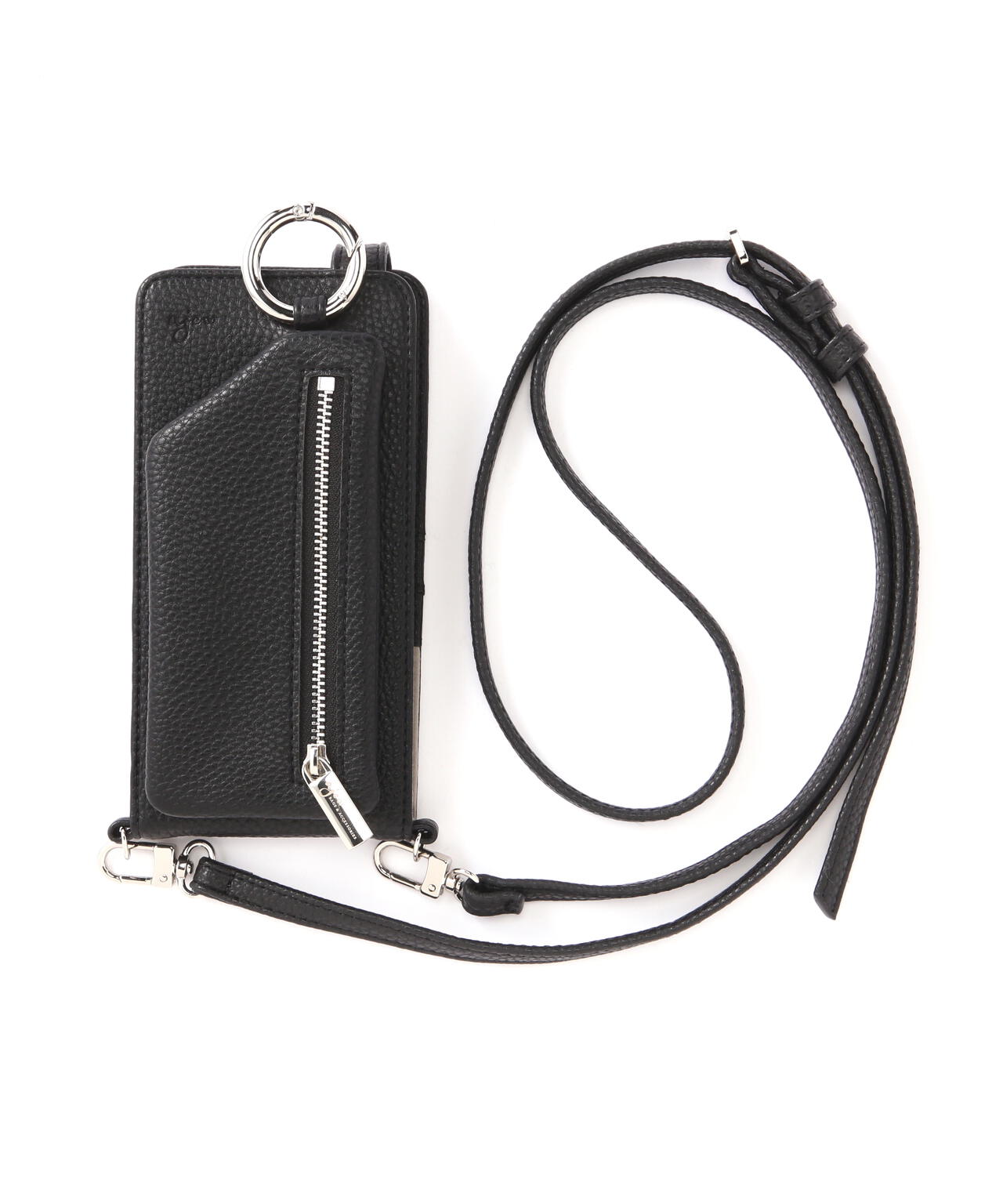 ajew/エジュー/【ひも付き マルチ対応 Mサイズ】zipphone case shoulder