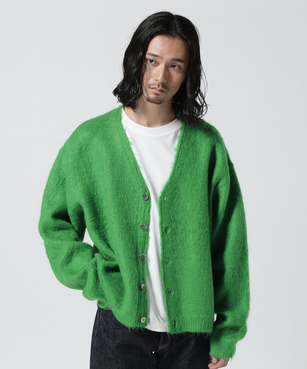 SAINT MICHAEL/セント マイケル/CARDIGAN/MOHAIR/GREEN