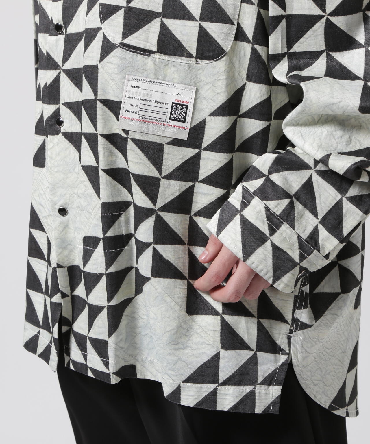 Maison MIHARAYASUHIRO/メゾン ミハラヤスヒロ/TRIANGLE QUILT PT LS SHIRT