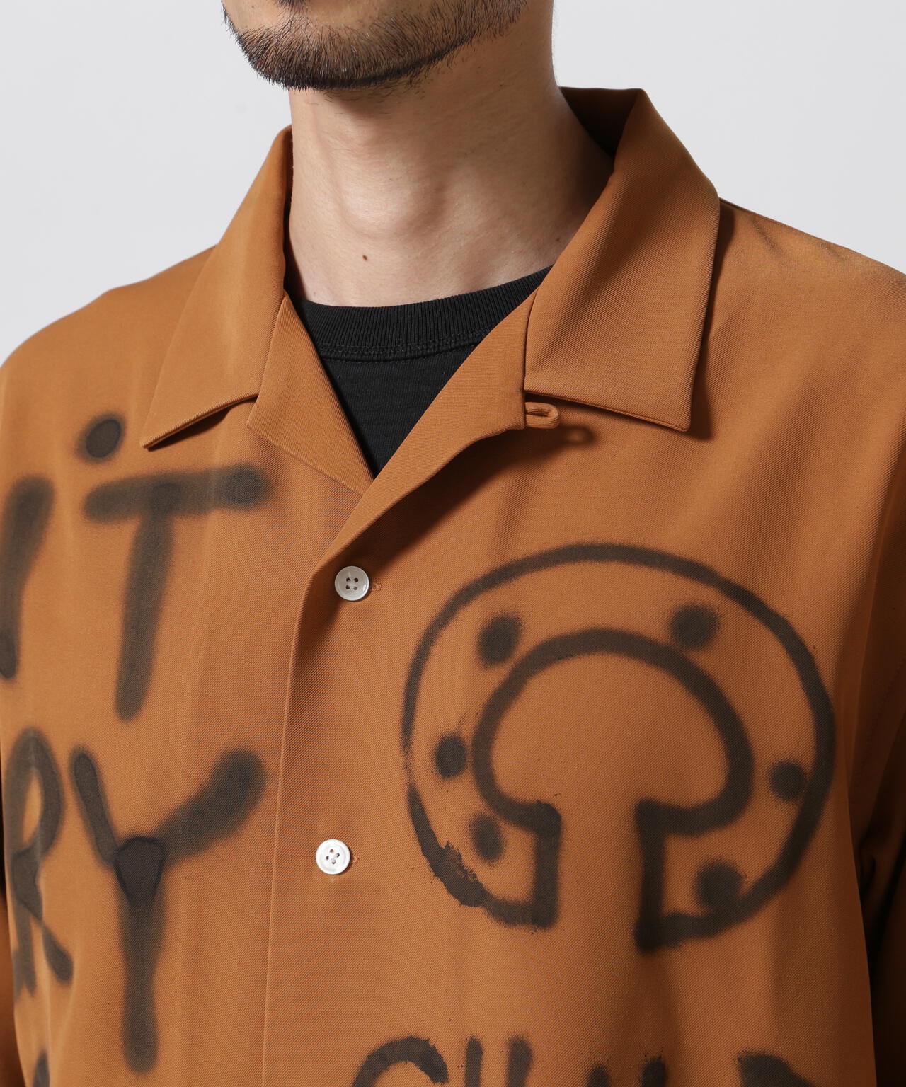 guernika/ゲルニカ/PAINT OPEN COLLAR SHIRT