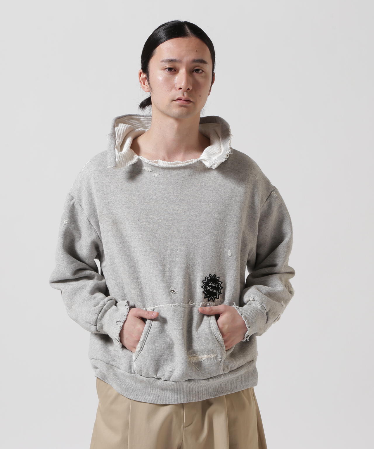 SAINT MICHAEL/セント マイケル/HOODIE/DOUBLE FACE/GRAY