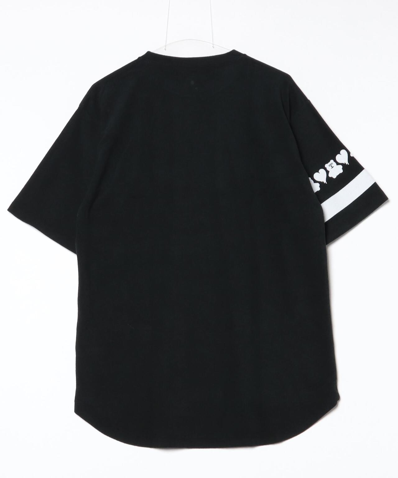 STUD MUFFIN/スタッドマフィン/TCパイル ベアハートボーダーフロッキープリント Tシャツ
