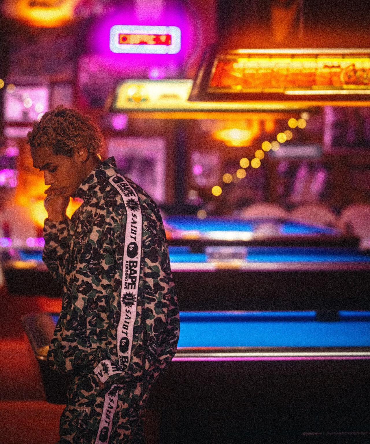 SAINT MICHAEL/セントマイケル×ア・ベイシング・エイプ/TRACK JKT/ST APE