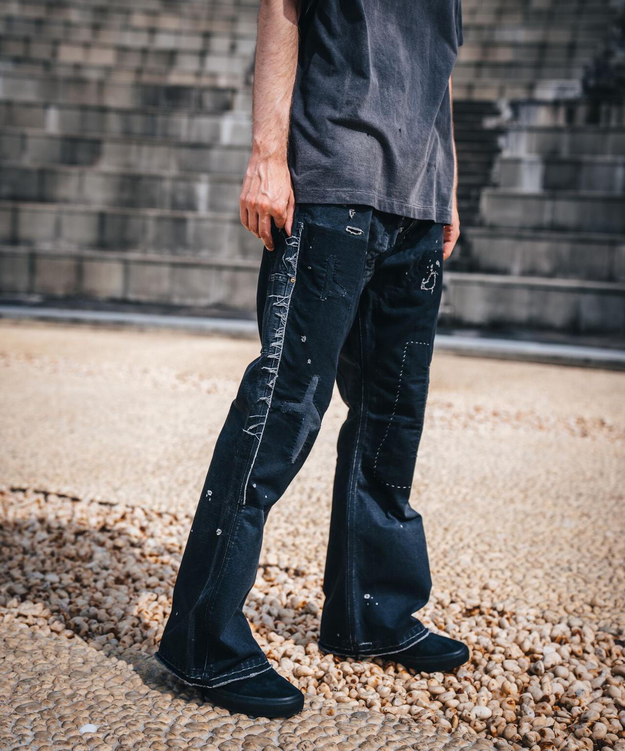 SAINT MICHAEL/セントマイケル/DOUBLE KNEE/DACK/BLACK
