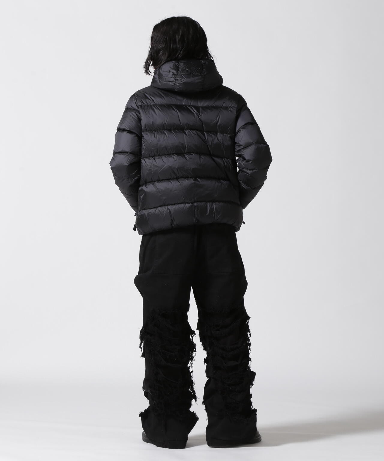 A.F ARTEFACT/Damage Denim Tuck Wide Pants