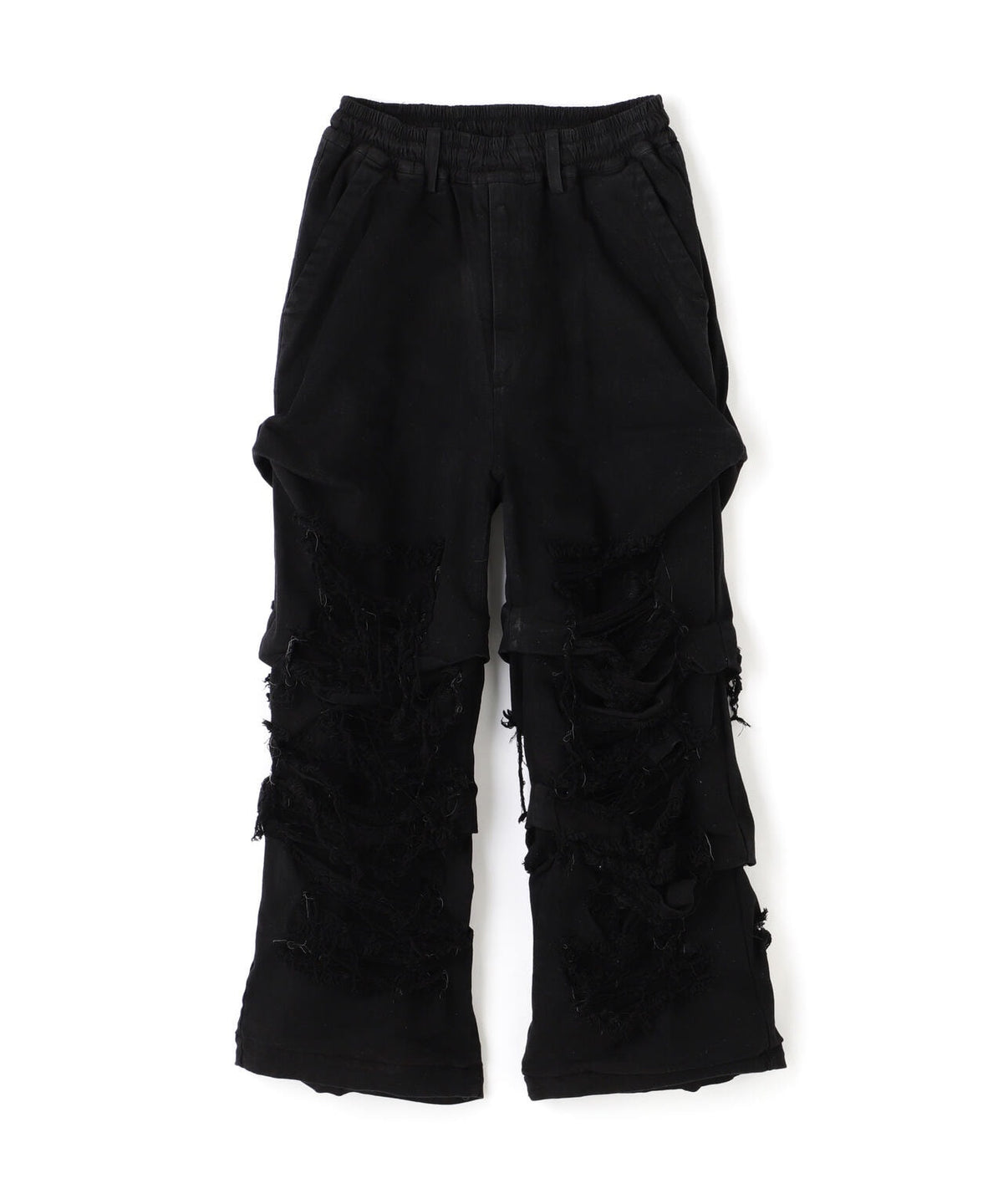 A.F ARTEFACT/Damage Denim Tuck Wide Pants