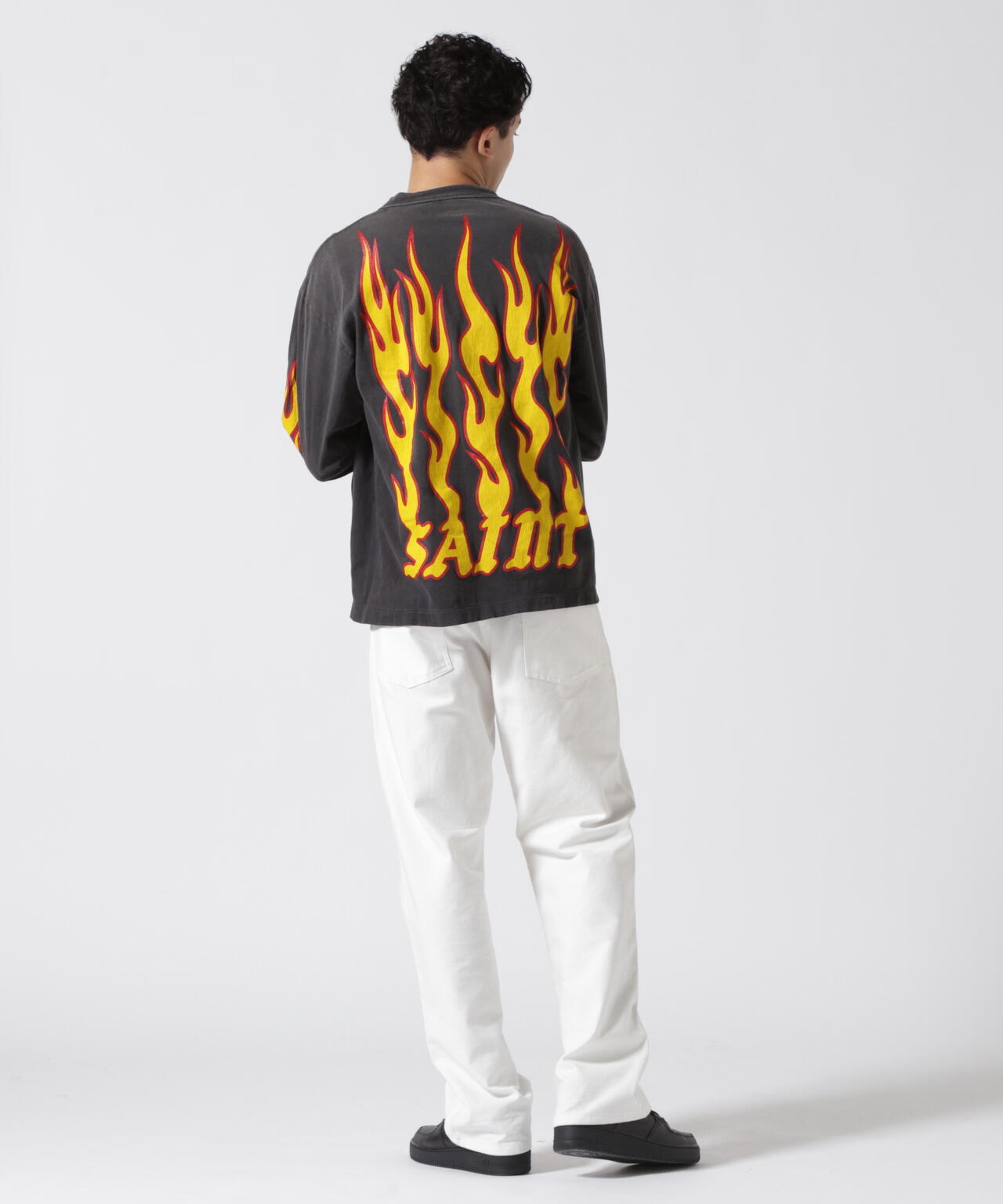 SAINT MICHAEL/セントマイケル/LS TEE/SOUL ON FIRE/BLACK