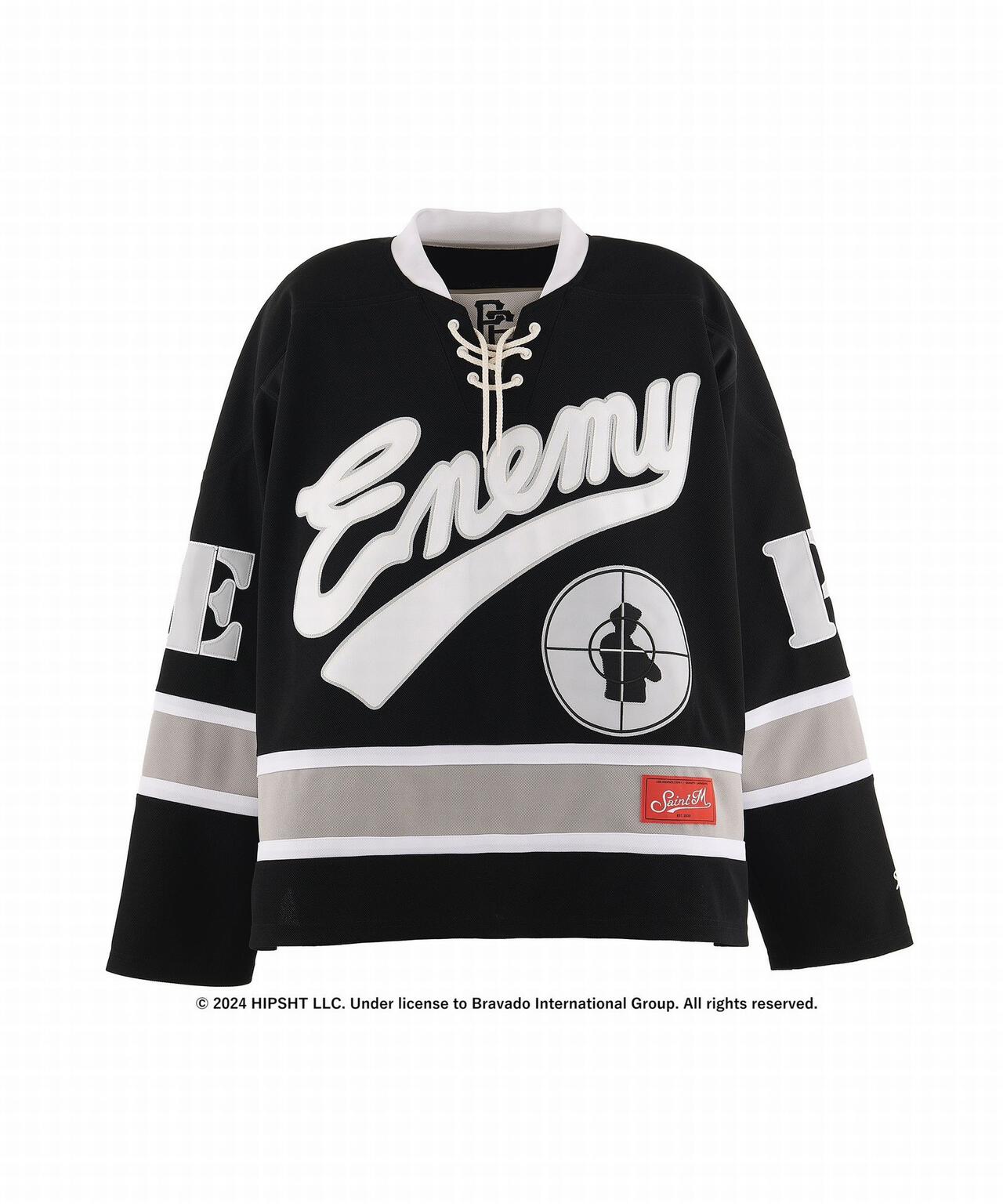 SAINT MICHAEL/セントマイケル/PE_GAME SHIRT/SNT ENEMY/BLK