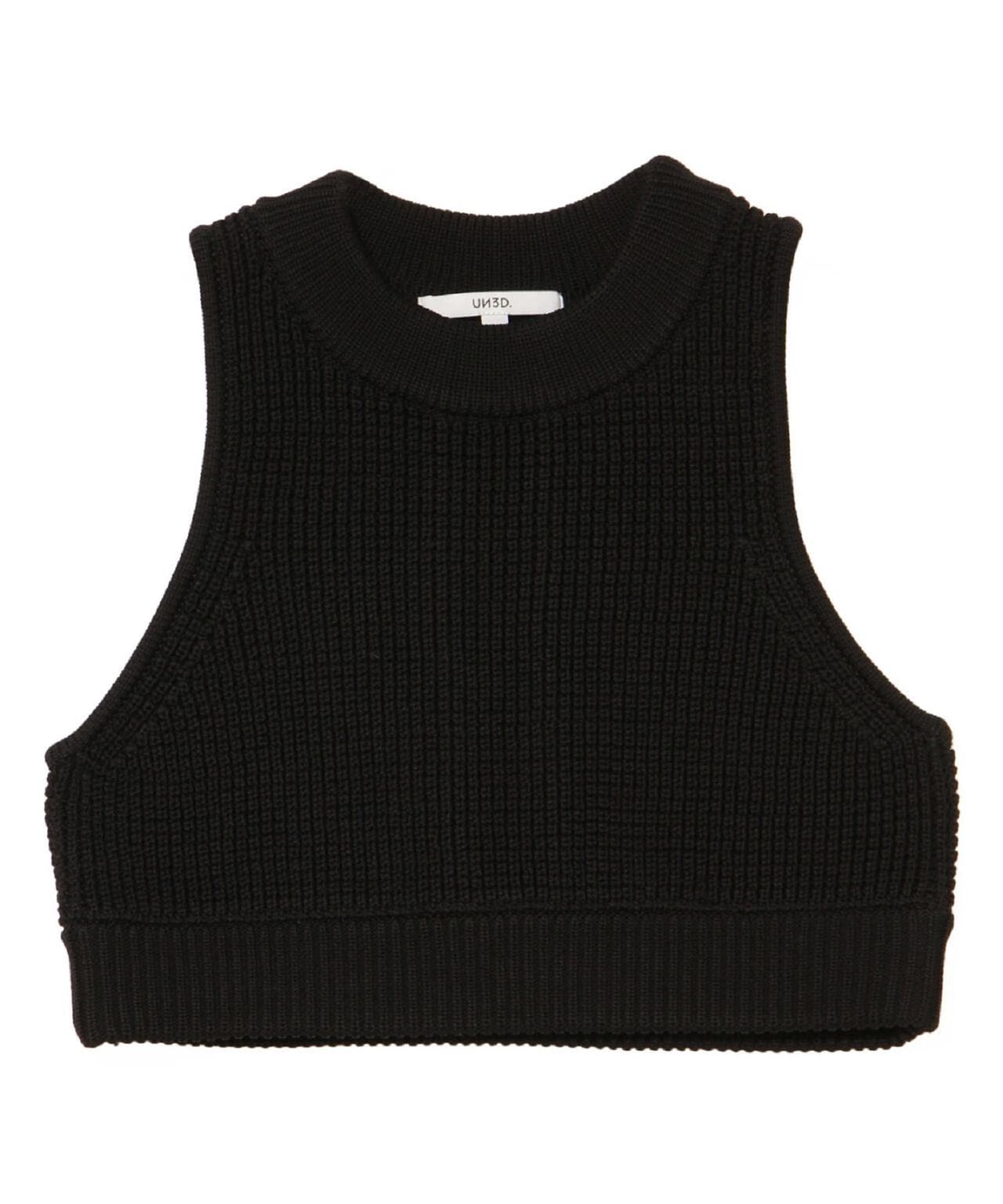 UN3D./アンスリード/WAFFLE SHORT KNIT VEST/ワッフルショートニットベスト