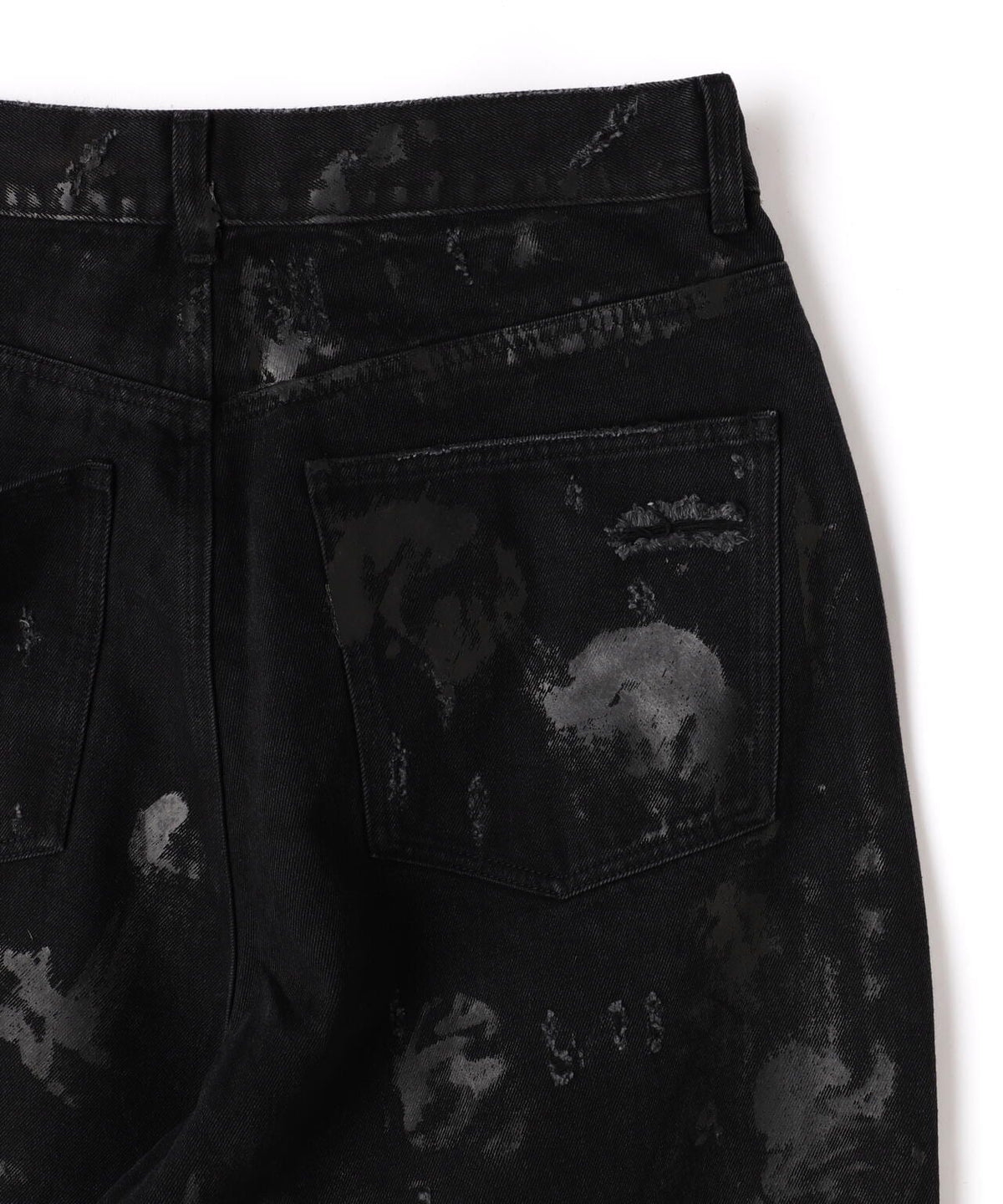 FR(13)NDS/フレンズ/HDKダメージワイドパンツ BLK