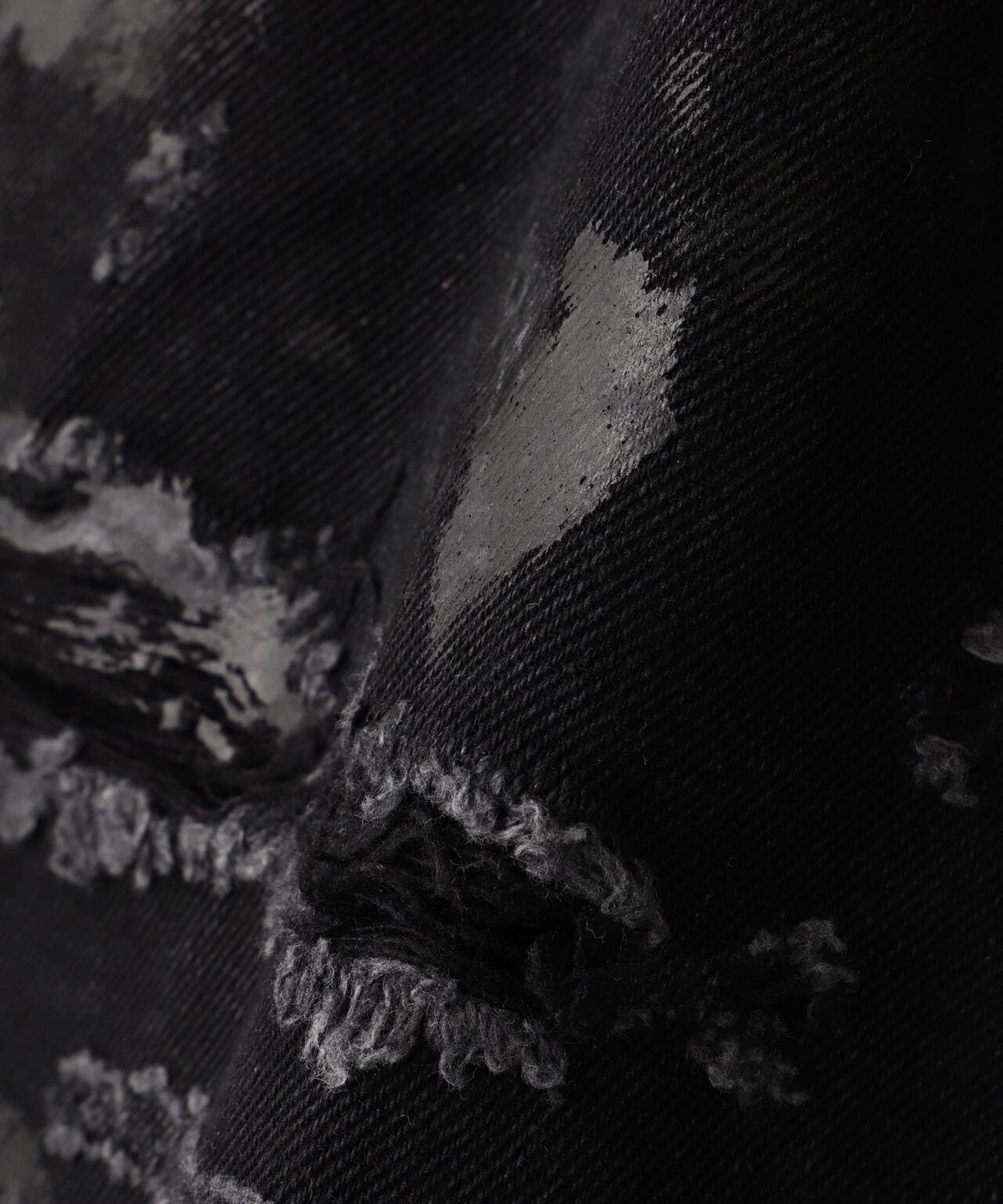 FR(13)NDS/フレンズ/HDKダメージワイドパンツ BLK