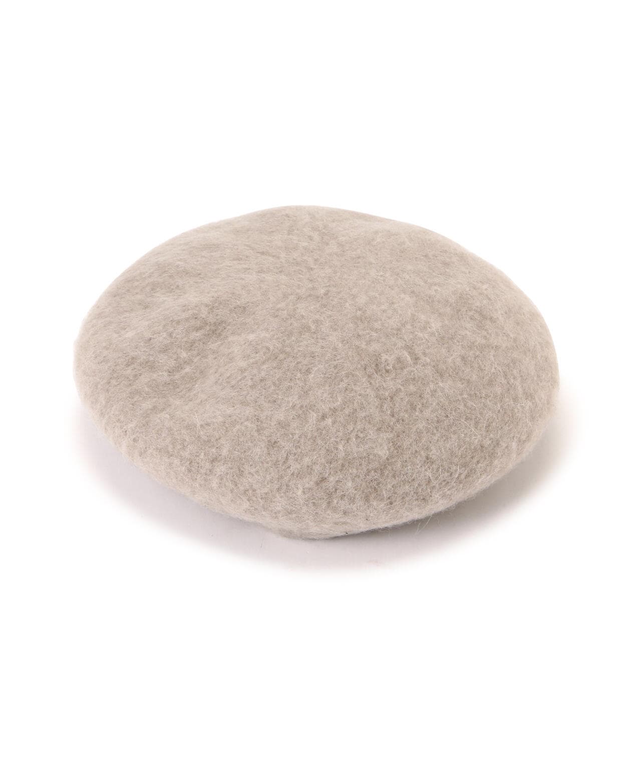 THE H.W.DOG&CO./LEATHER WAPPEN FLUFFY BERET