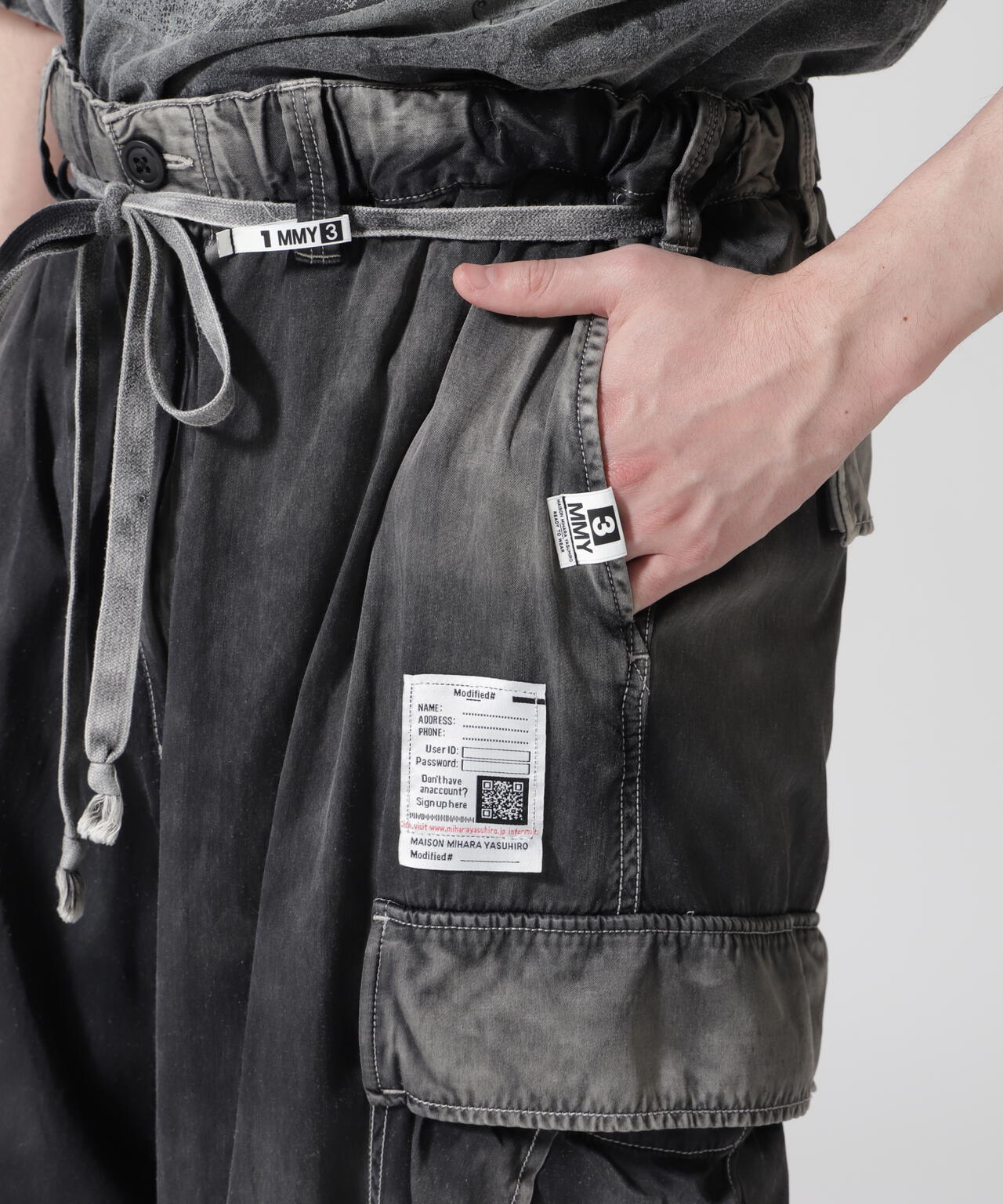Maison MIHARAYASUHIRO/メゾン ミハラヤスヒロ/C/R SATIN CARGO PANTS