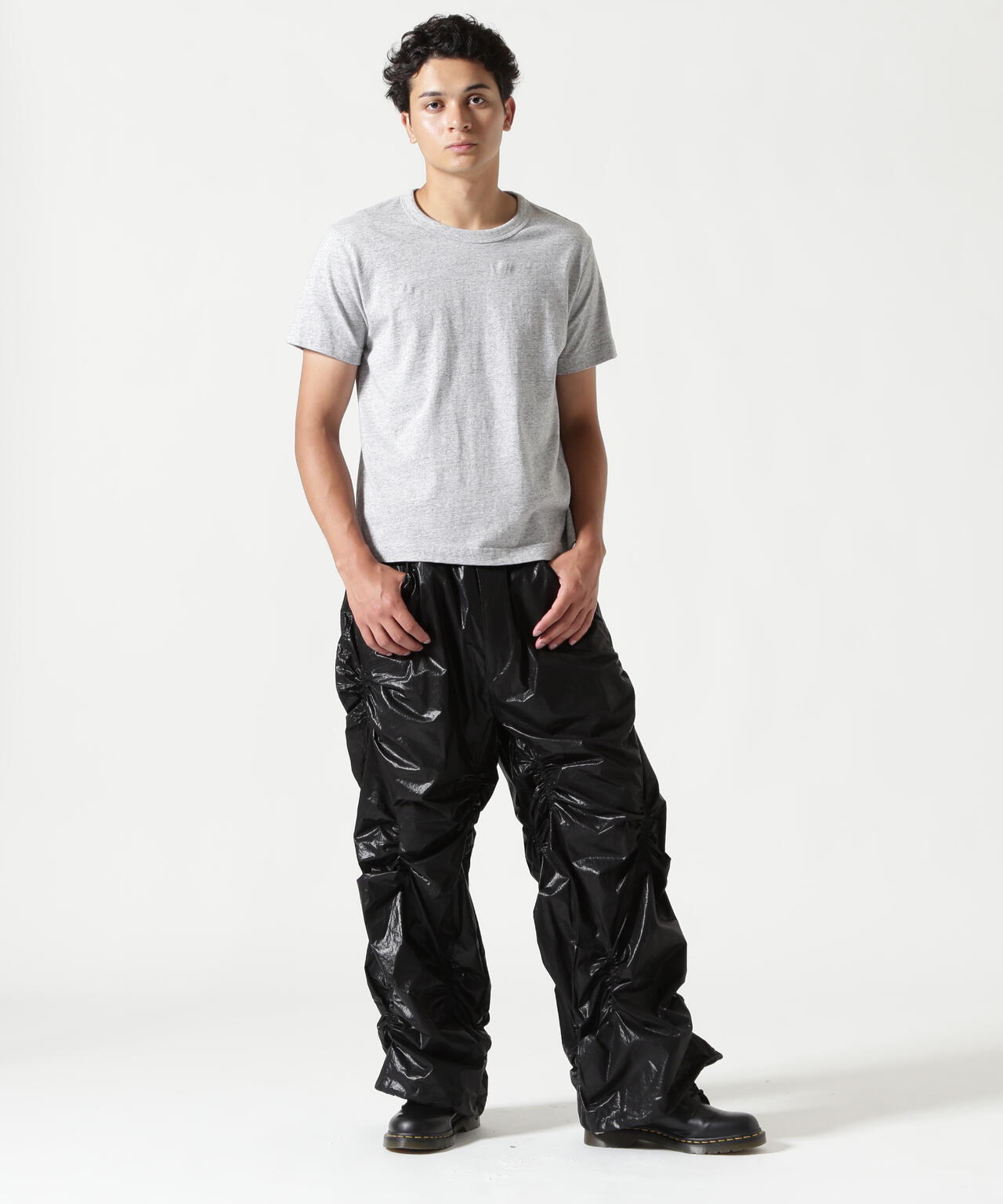 A.F ARTEFACT/エーエフ・アーティファクト/COATING RANDAM GATHER WIDE PANT