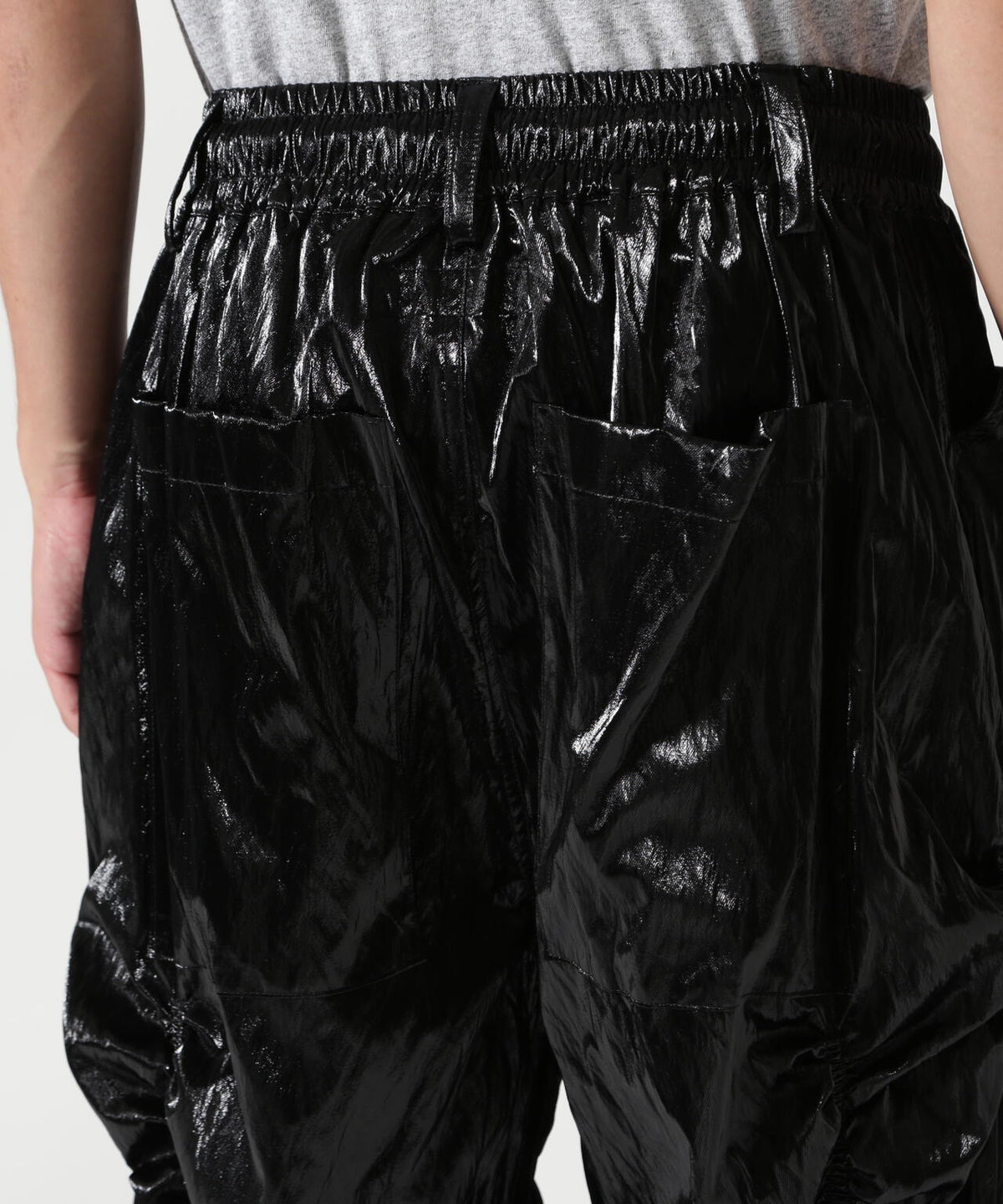 A.F ARTEFACT/エーエフ・アーティファクト/LEATER TEX GATHER WIDE PANT