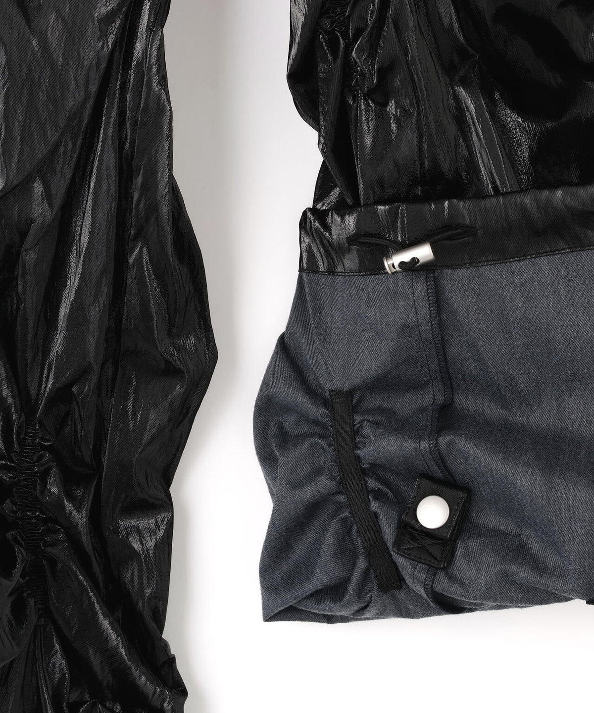 A.F ARTEFACT/エーエフ・アーティファクト/LEATER TEX GATHER WIDE PANT