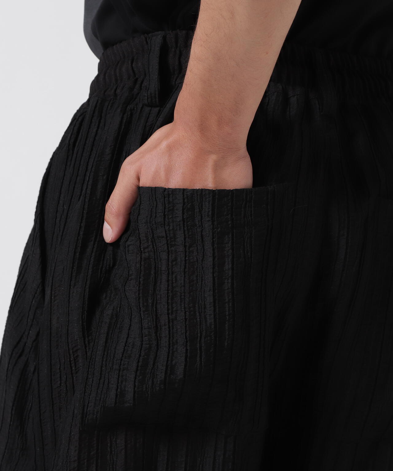 A.F ARTEFACT/エーエフ・アーティファクト/SHEER YORYU TUCK BAGGY PANTS