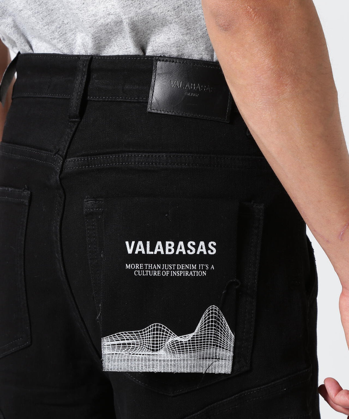 Valabasas/バラバサス/PATCH FADE BLACK BAGGY J