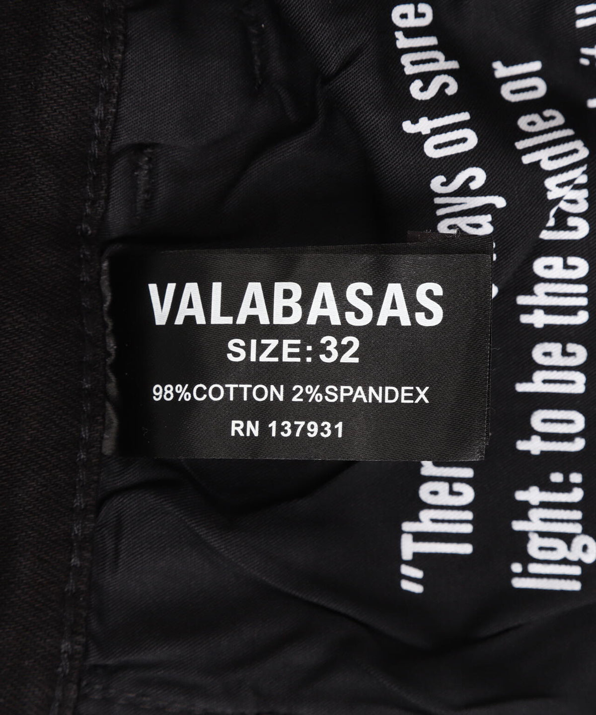 Valabasas/バラバサス/PATCH FADE BLACK BAGGY J