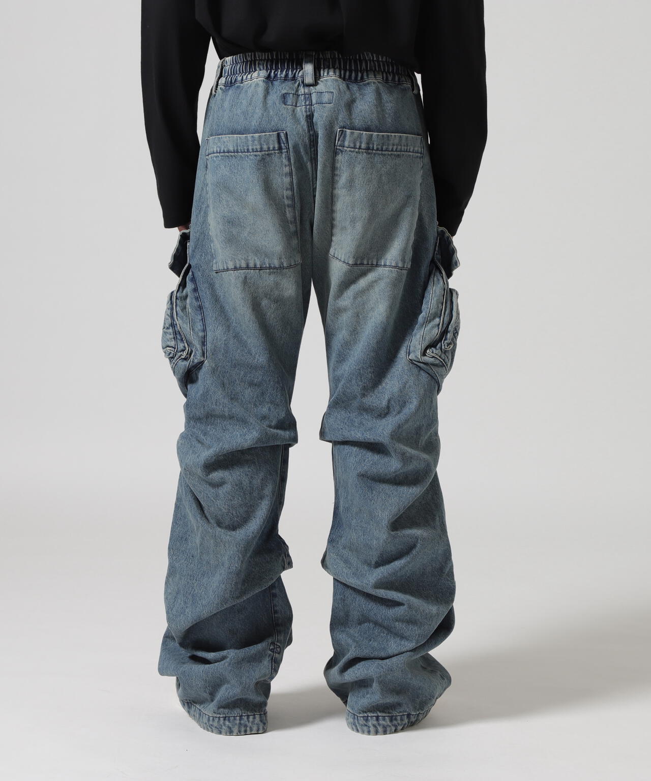 A.F ARTEFACT/エーエフ・アーティファクト/DENIM CARGO TUCK BAGGY PANTS