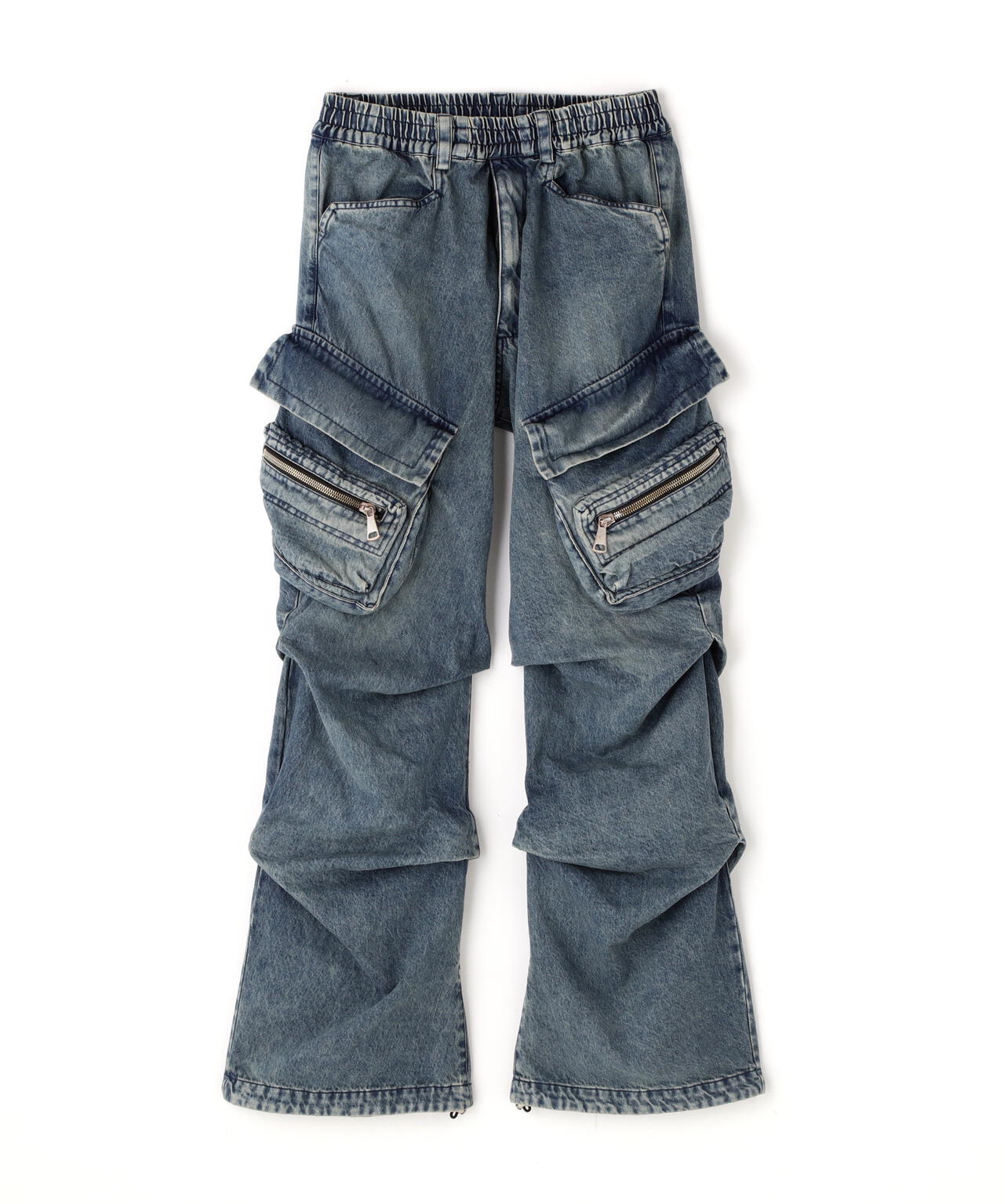 A.F ARTEFACT/エーエフ・アーティファクト/DENIM CARGO TUCK BAGGY PANTS