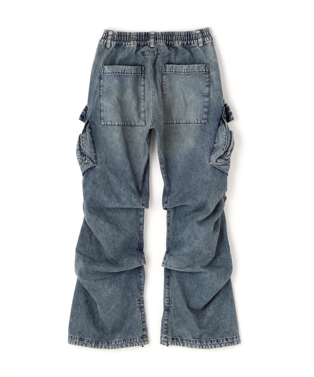 A.F ARTEFACT/エーエフ・アーティファクト/DENIM CARGO TUCK BAGGY PANTS
