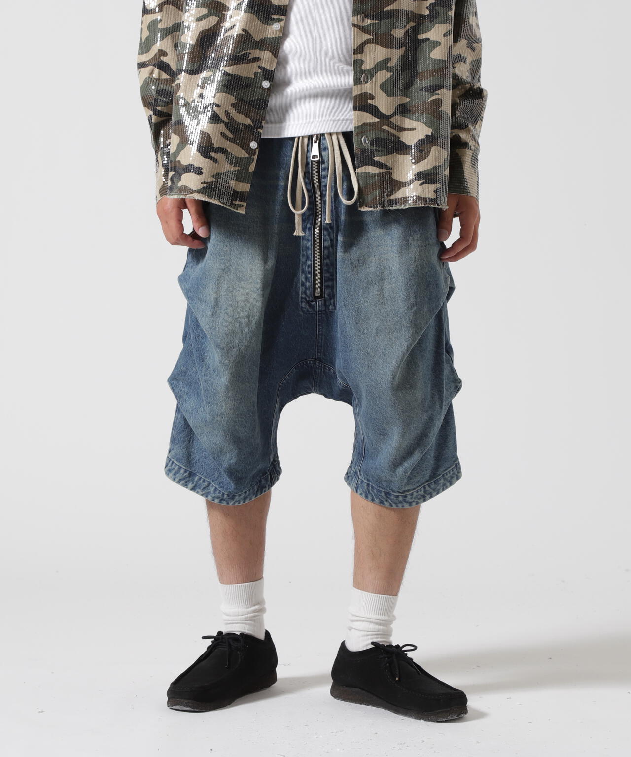 A.F ARTEFACT/エーエフ・アーティファクト/DENIM TUCK SHORTS