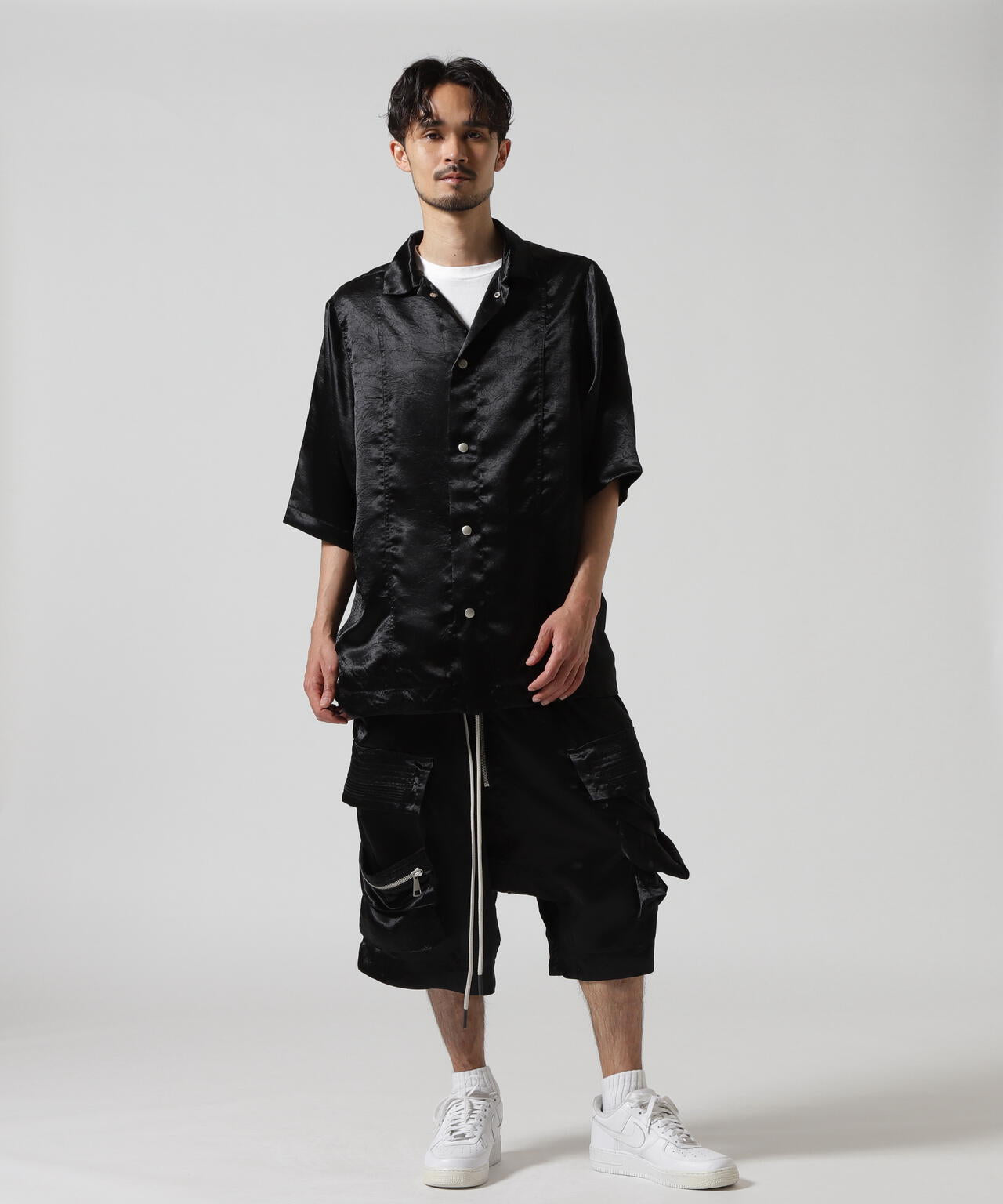 A.F ARTEFACT/エーエフ・アーティファクト/SATIN CARGO SHORTS