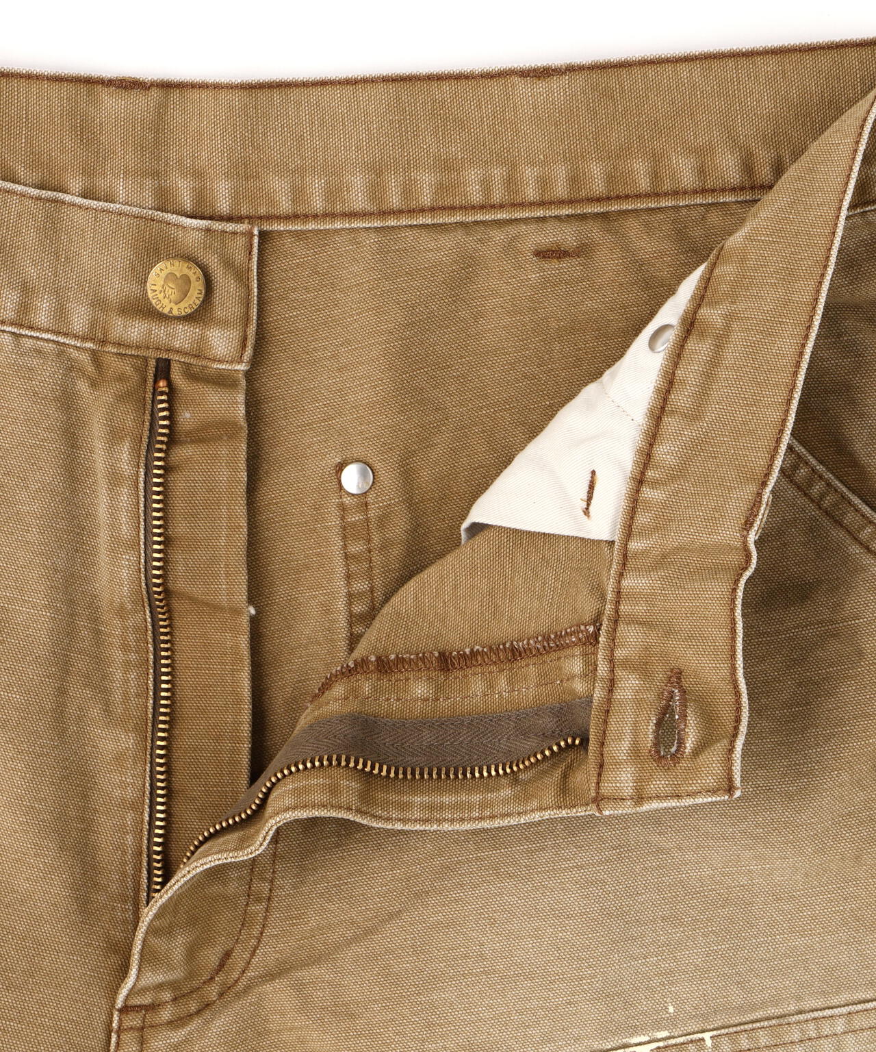 SAINT MICHAEL/セントマイケル/DOUBLE KNEE SHORTS BEIGE