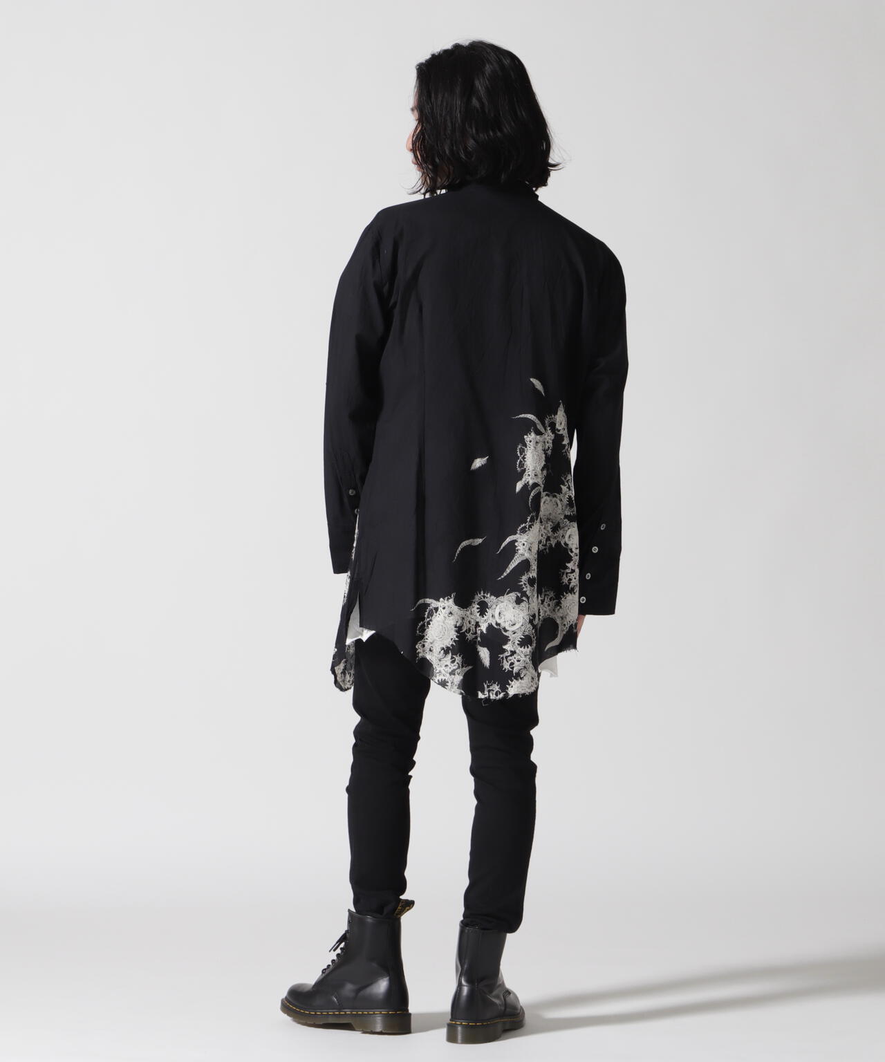 KMRii/ケムリ/別注Stand Collar Layer Shirt
