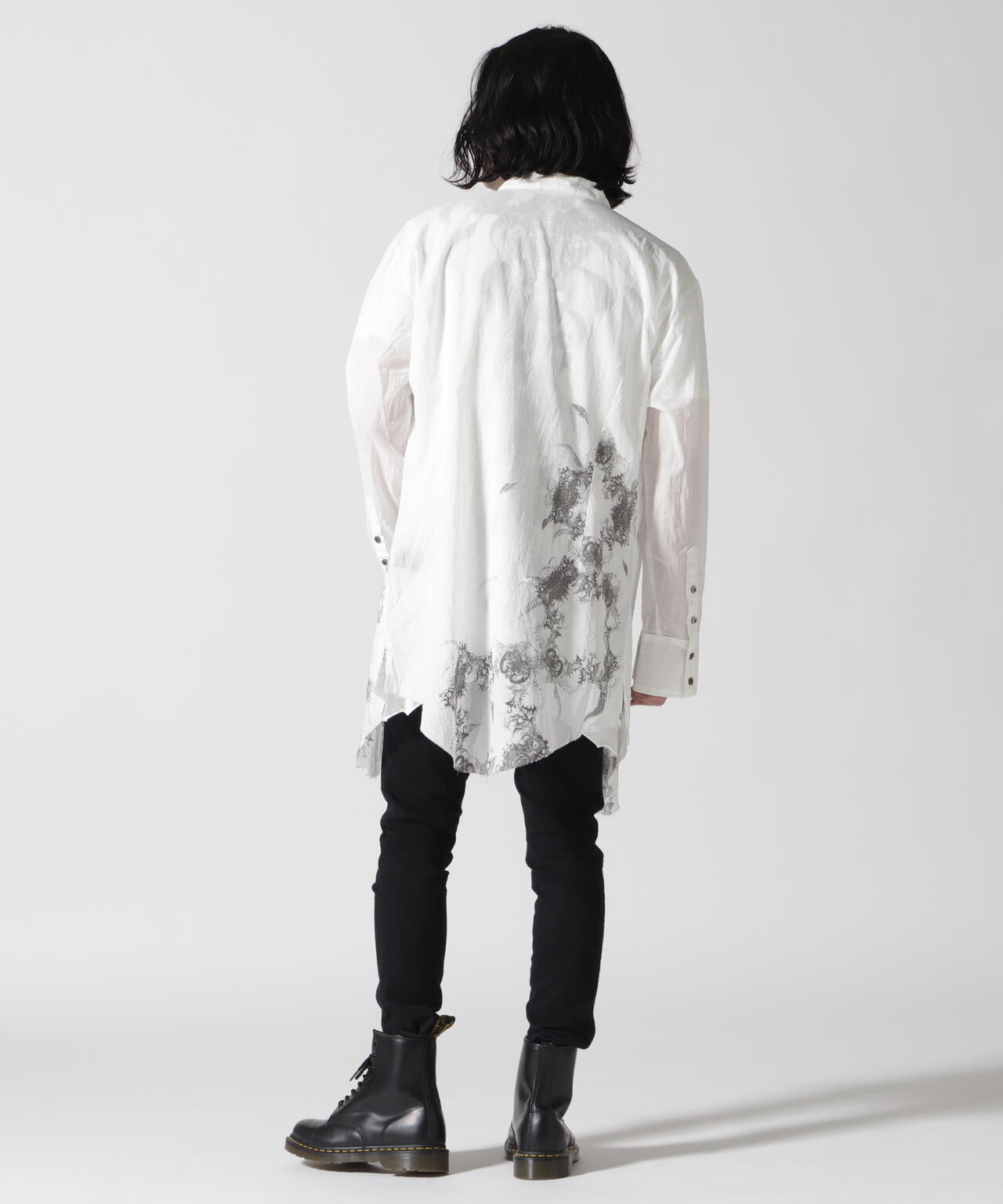 KMRii/ケムリ/別注Stand Collar Layer Shirt