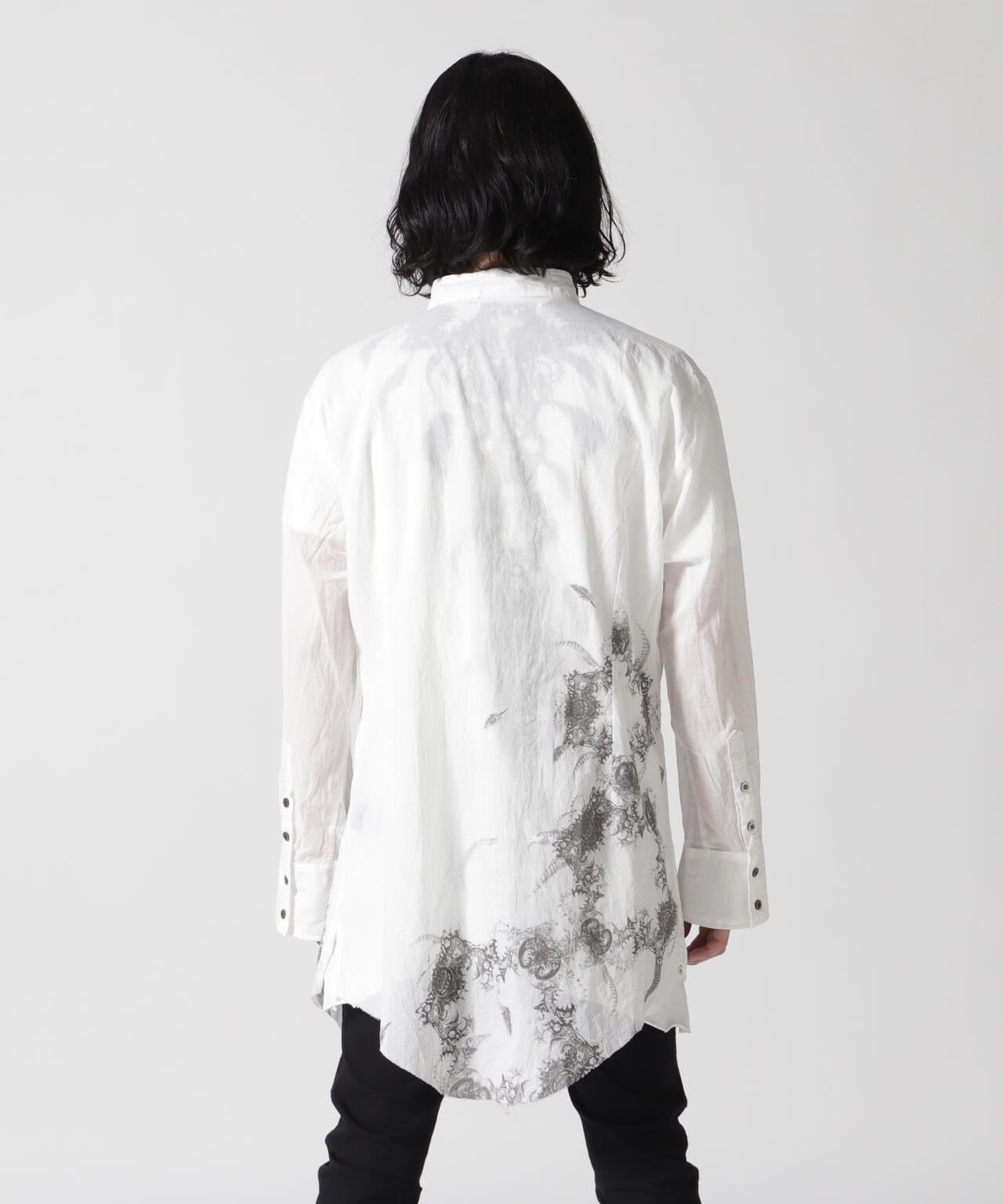 KMRii/ケムリ/別注Stand Collar Layer Shirt