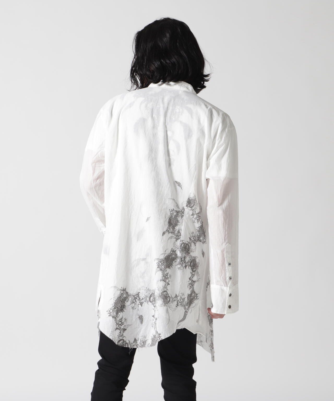 KMRii/ケムリ/別注Stand Collar Layer Shirt
