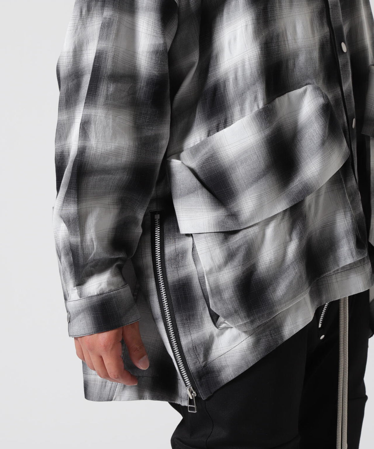 A.F ARTEFACT/エーエフアーティファクト/YOROKE CHECK HOODIE SHIRTS