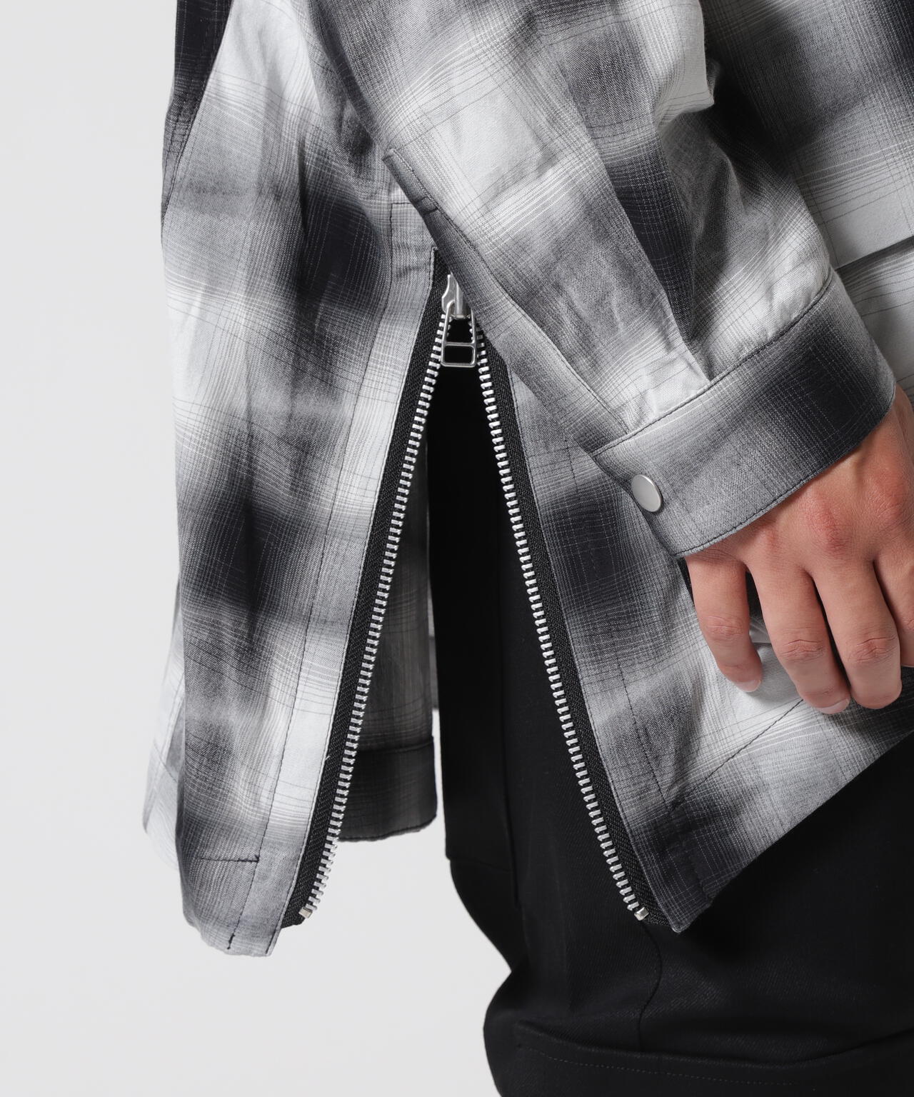 A.F ARTEFACT/エーエフアーティファクト/YOROKE CHECK HOODIE SHIRTS