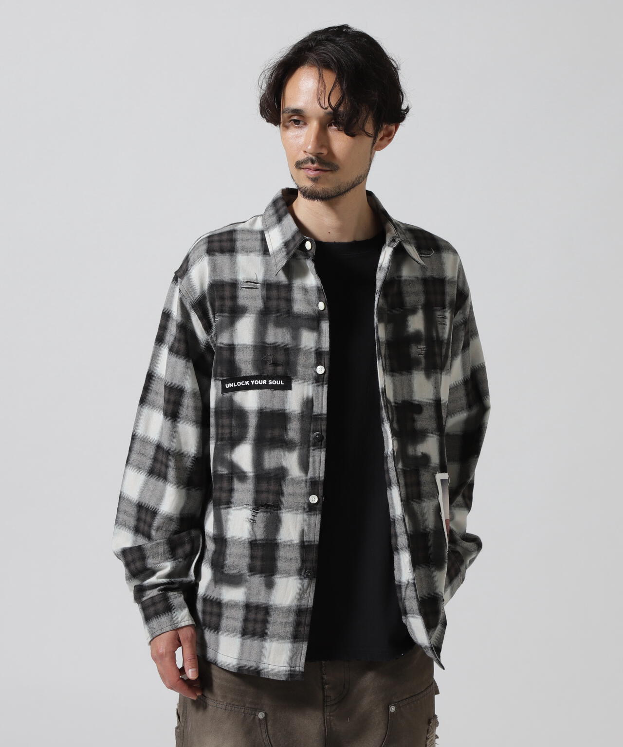 guernika/ゲルニカ/Check Shirt / Black