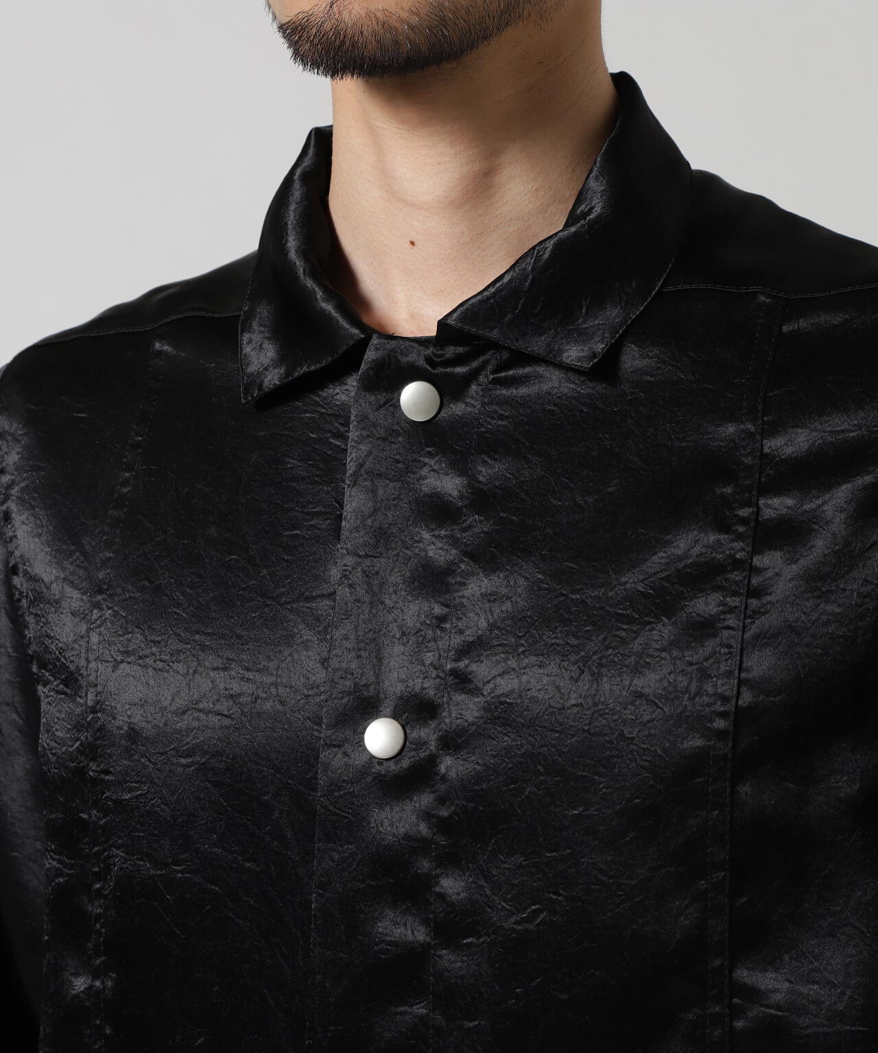 A.F ARTEFACT/エーエフ・アーティファクト/SATIN HALF SLEEVE SHIRTS