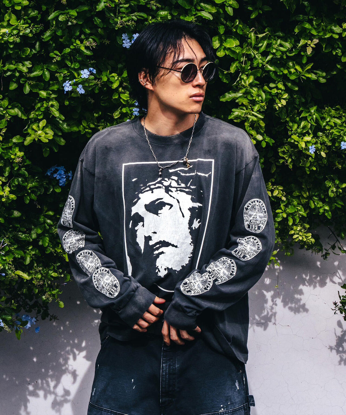 SAINT MICHAEL/セントマイケル/LOVE SAINT LS TEE - BLACK