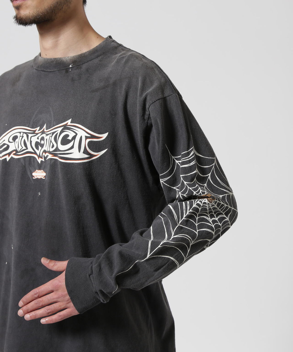 SAINT MICHAEL/セントマイケル/ML_LS TEE INSANITY BLACK
