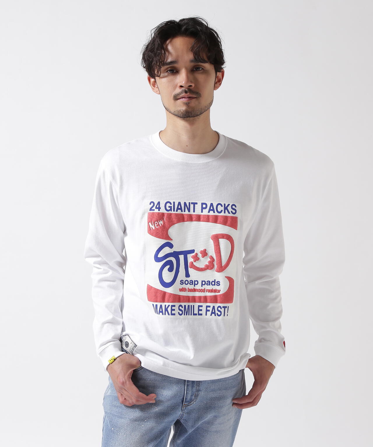 STUD MUFFIN/スタッドマフィン/Stud Make Smaile Fast L/S Tee