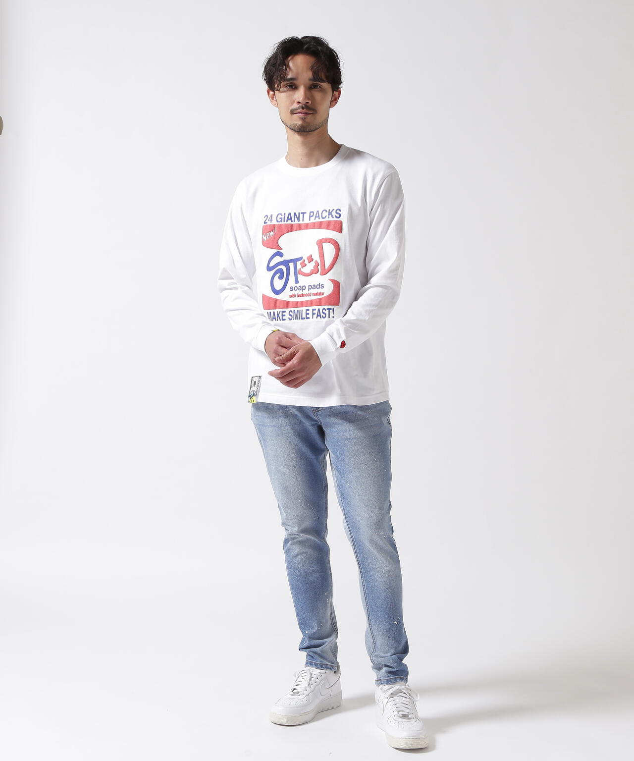 STUD MUFFIN/スタッドマフィン/Stud Make Smaile Fast L/S Tee