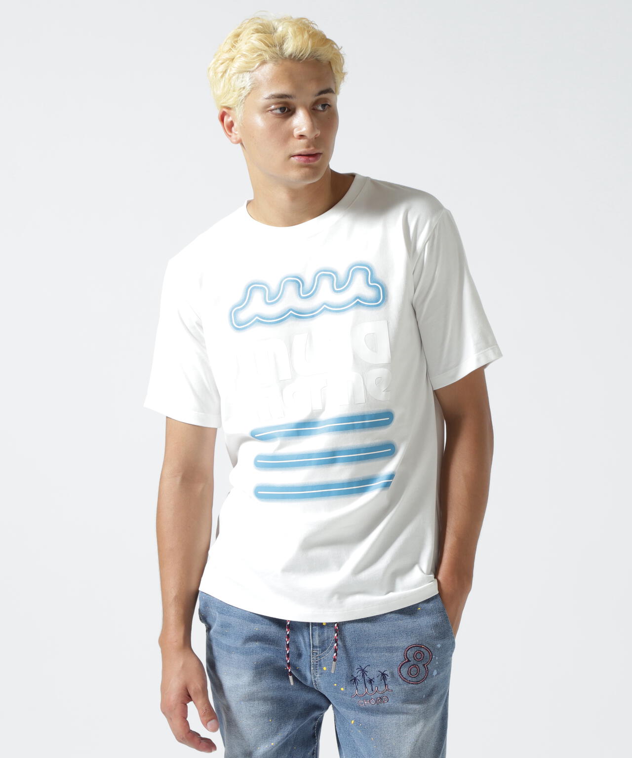 muta MARINE/ムータ マリン/別注 NEON WAVE SS TEE