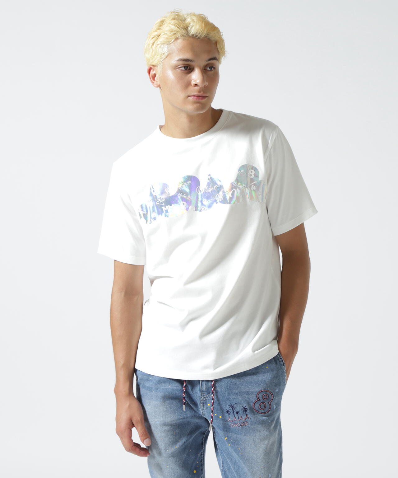 muta MARINE/ムータ マリン/別注Pattern Aurora SS TEE