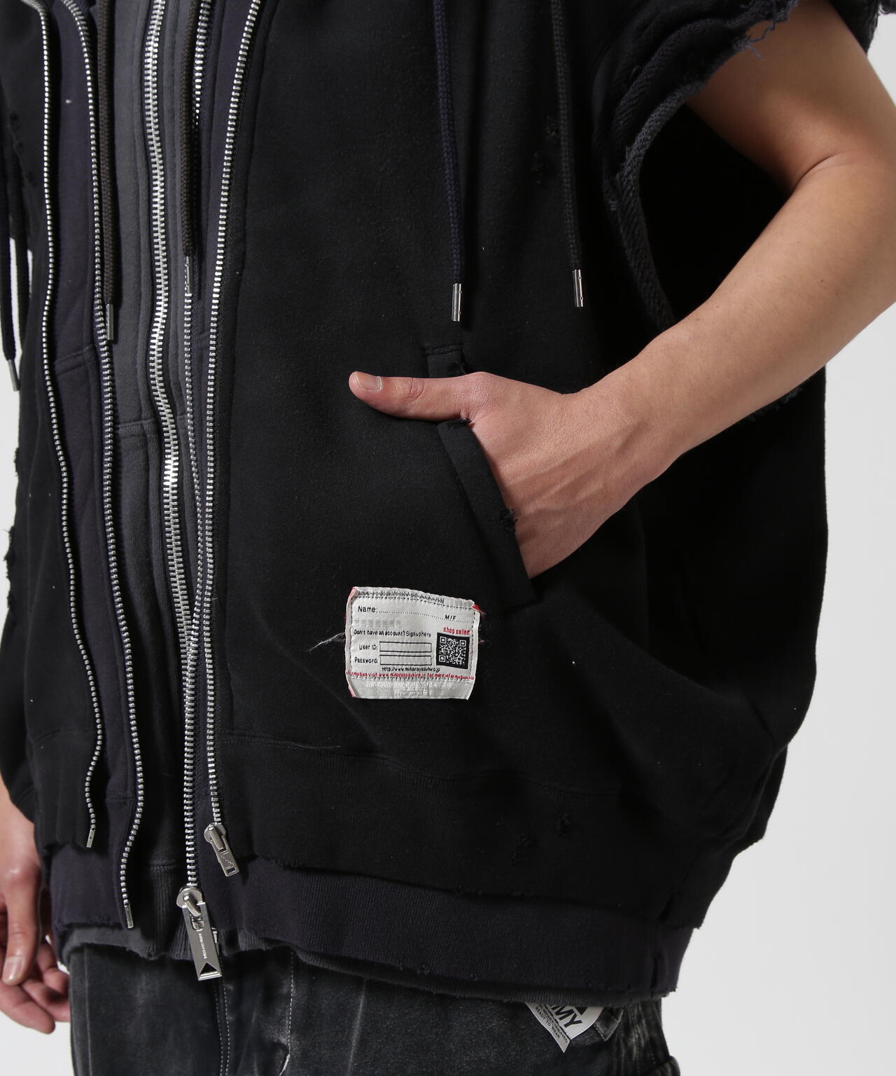 Maison MIHARAYASUHIRO/メゾン ミハラヤスヒロ/TRIPLE LAYERED NO SLEEVE PARKA