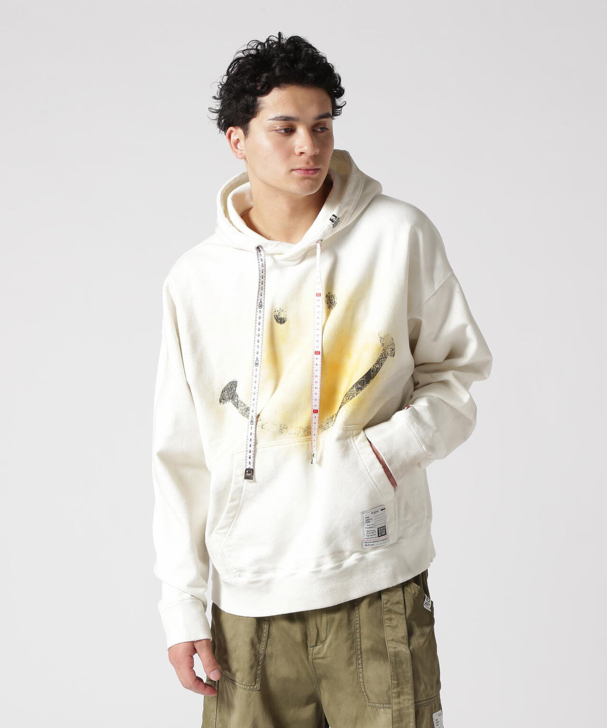 Maison MIHARAYASUHIRO/メゾン ミハラヤスヒロ/Smily Face Print Distressed Hoodie