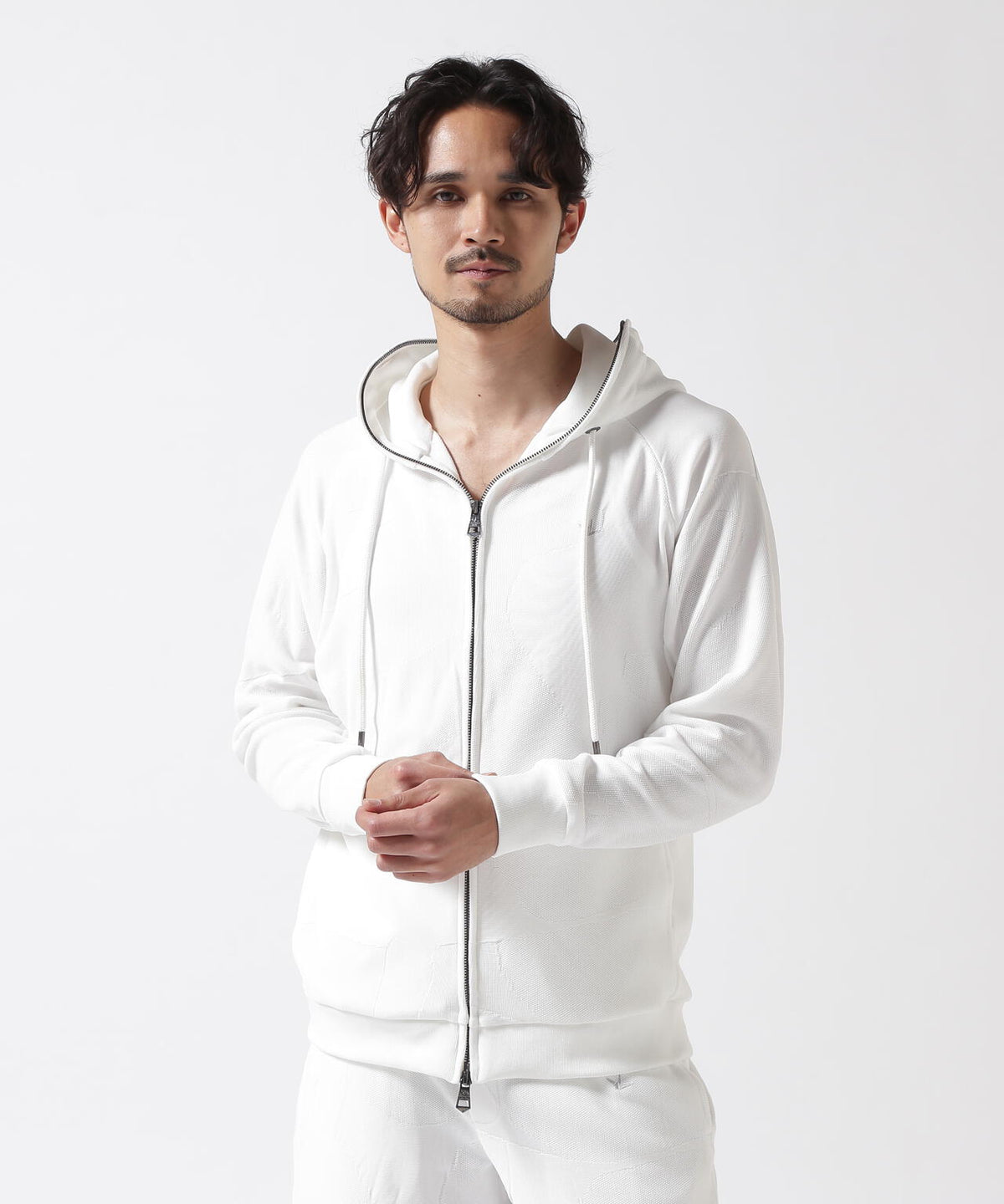1PIU1UGUALE3 RELAX/ウノピゥウノウグァーレトレ リラックス/BIG CAMO JACQUARD HOODIE